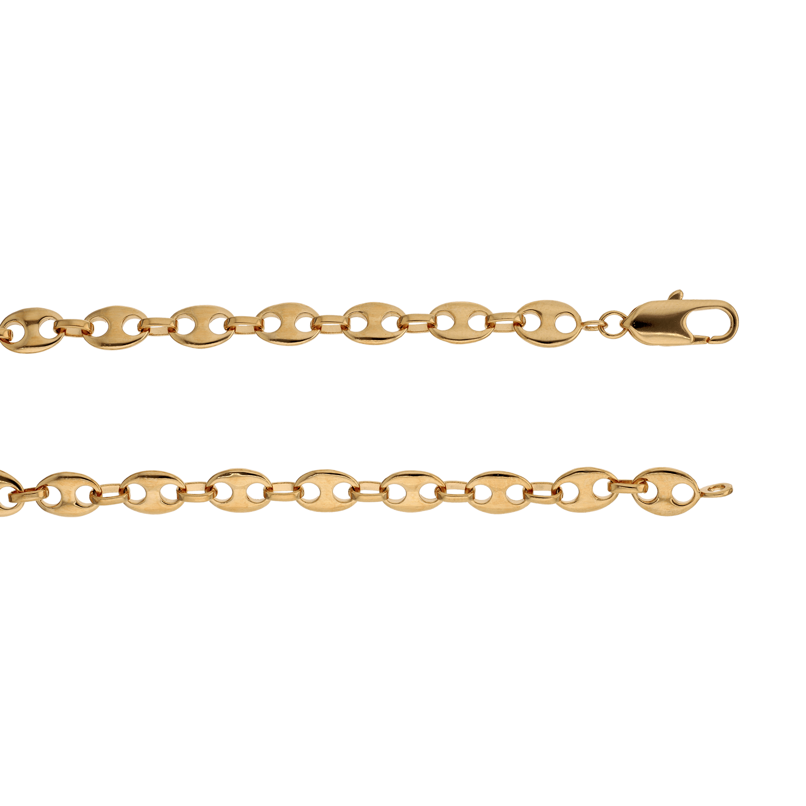 Bracelet grain de cafe 19cm plaqué or