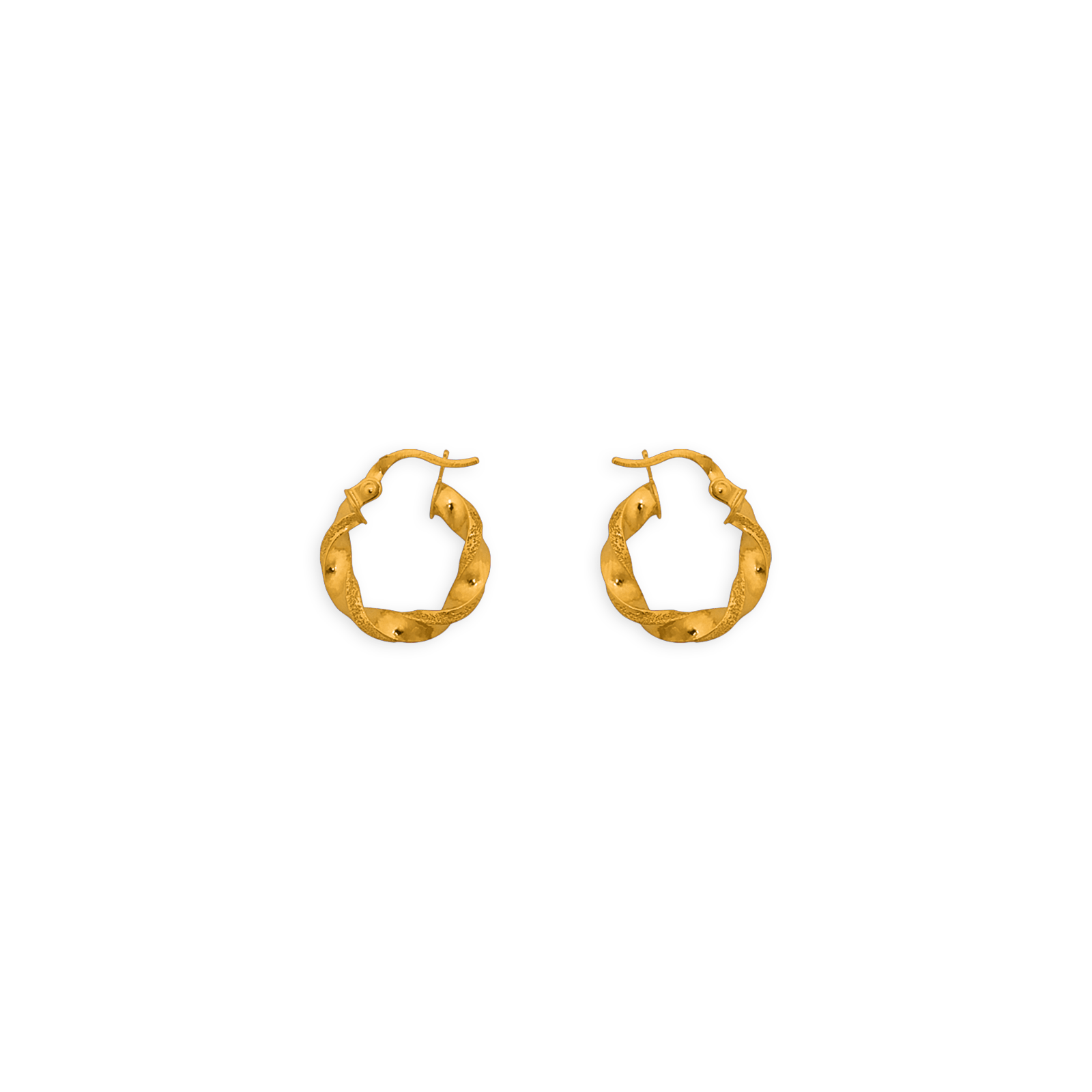 créoles or 9 carats torsadées 16mm