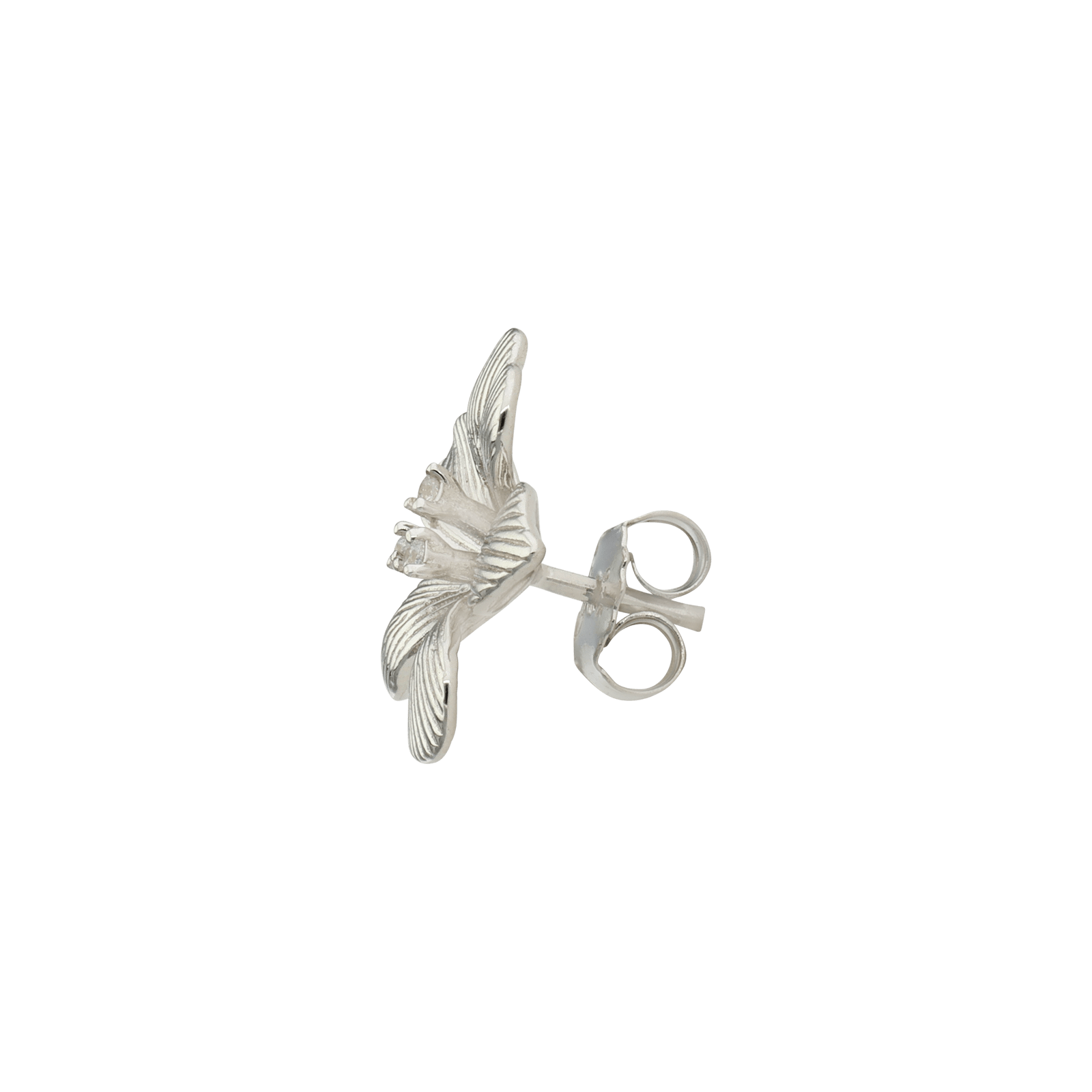 Boucles d'Oreilles Argent Rond puce fleur vintage