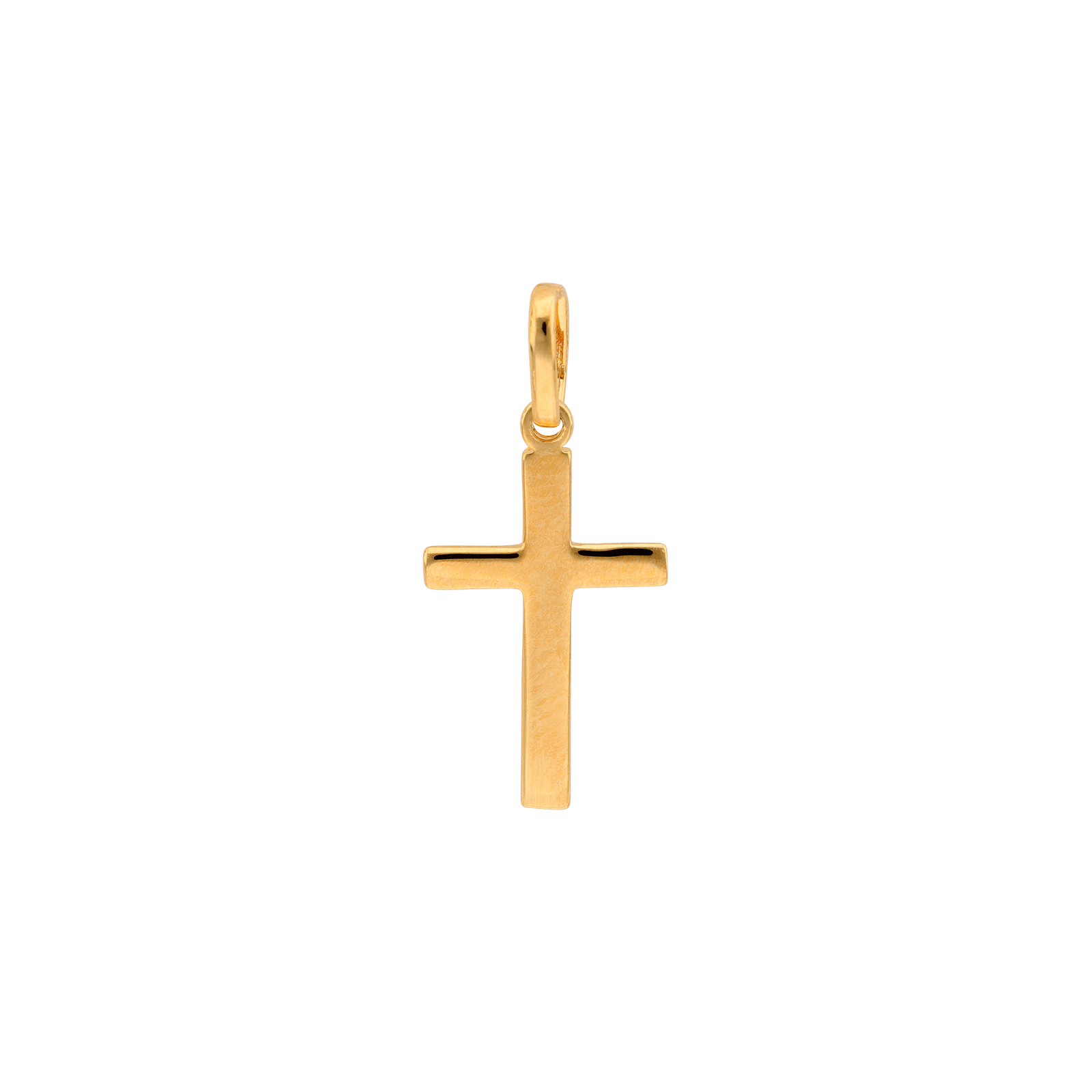 Pendentif Plaqué or croix lisse