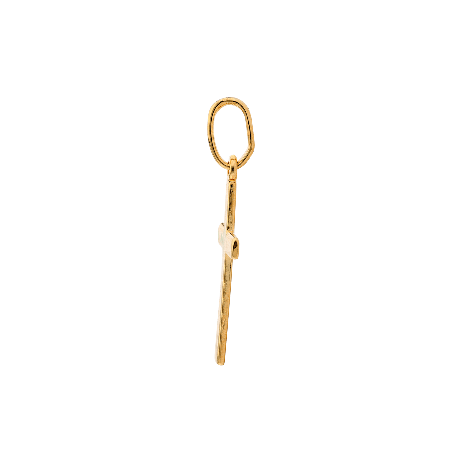 Pendentif Plaqué or croix lisse