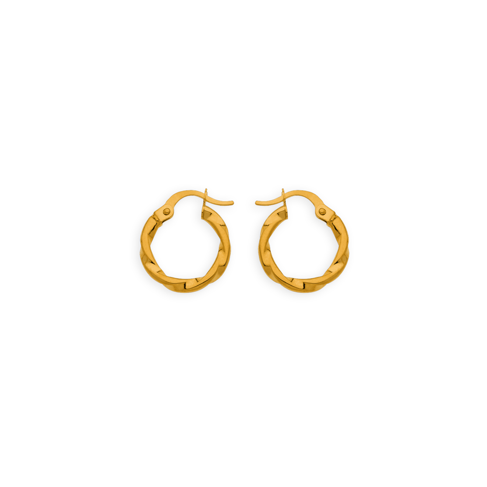 créoles or 9 carats torsadées 14mm