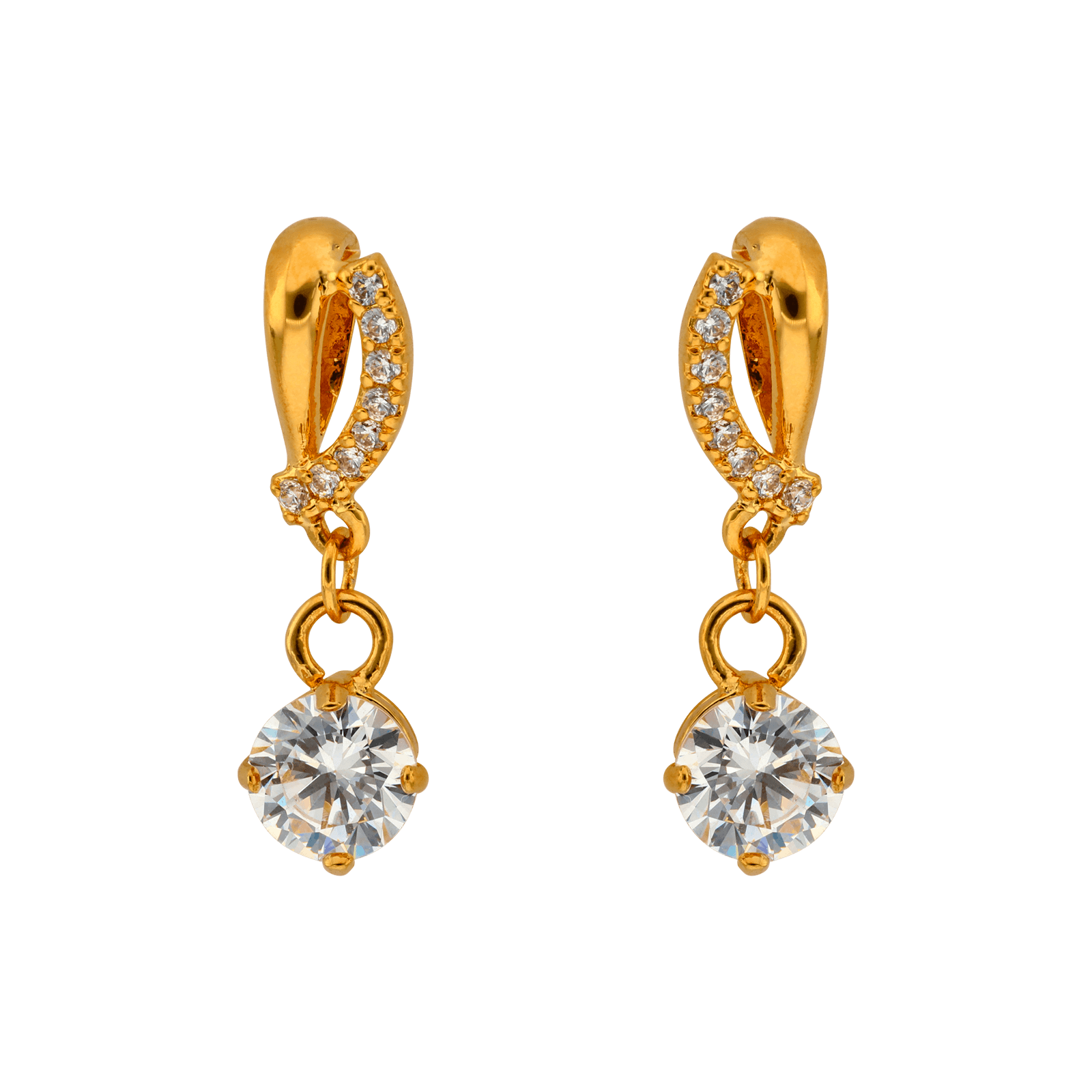 Pendentif Plaque Or sertie Oxyde de Zirconium
