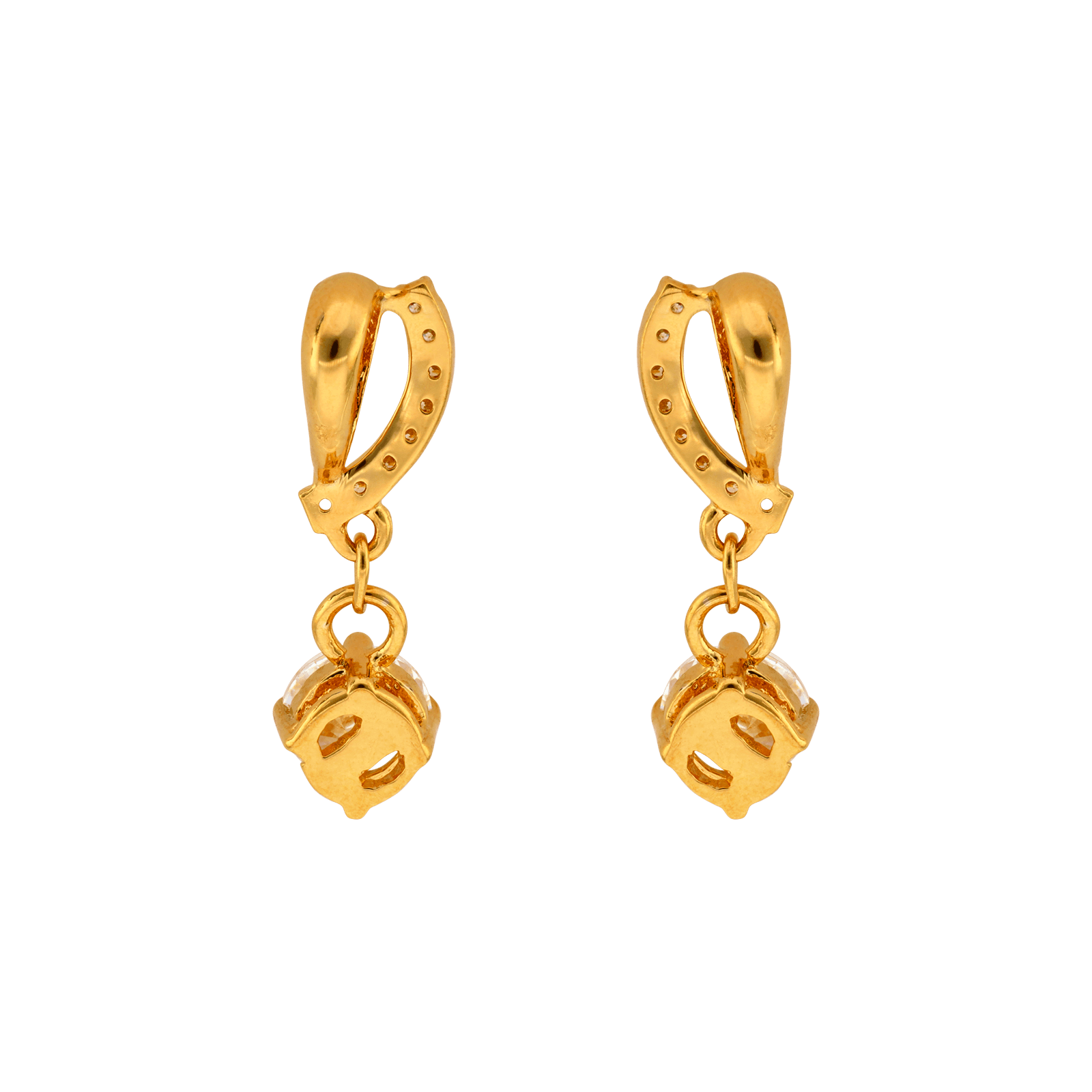 Pendentif Plaque Or sertie Oxyde de Zirconium