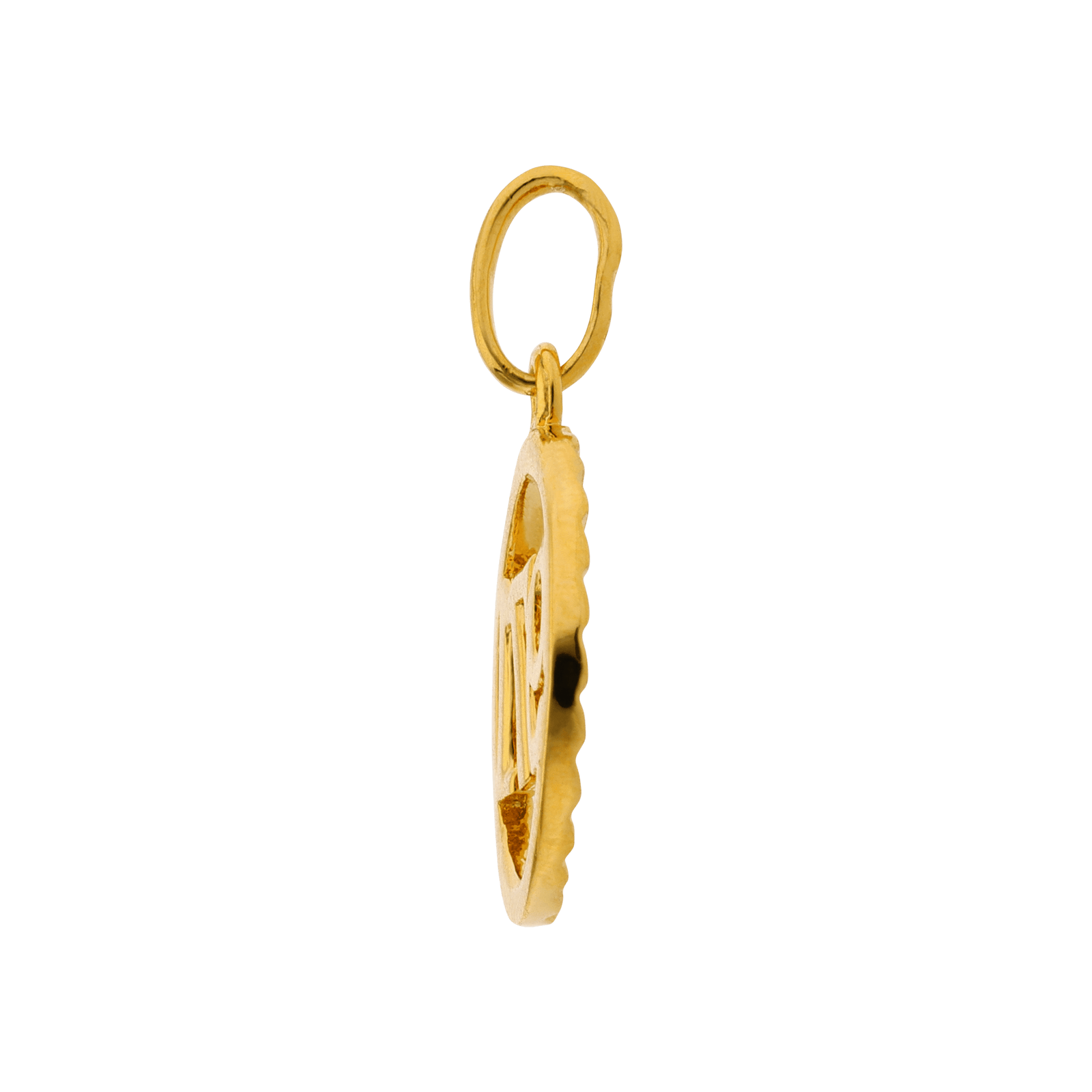 Pendentif Plaque Or 971 cercle Diamanté