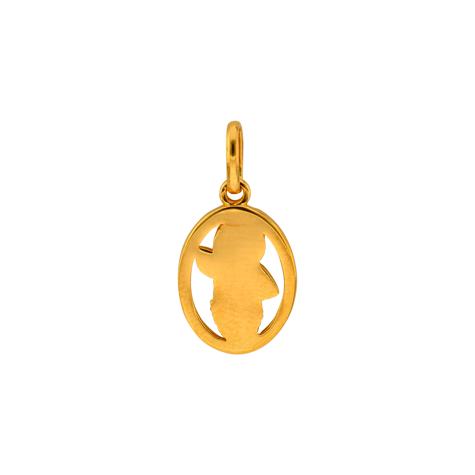 Pendentif Plaque Or tête antillaise