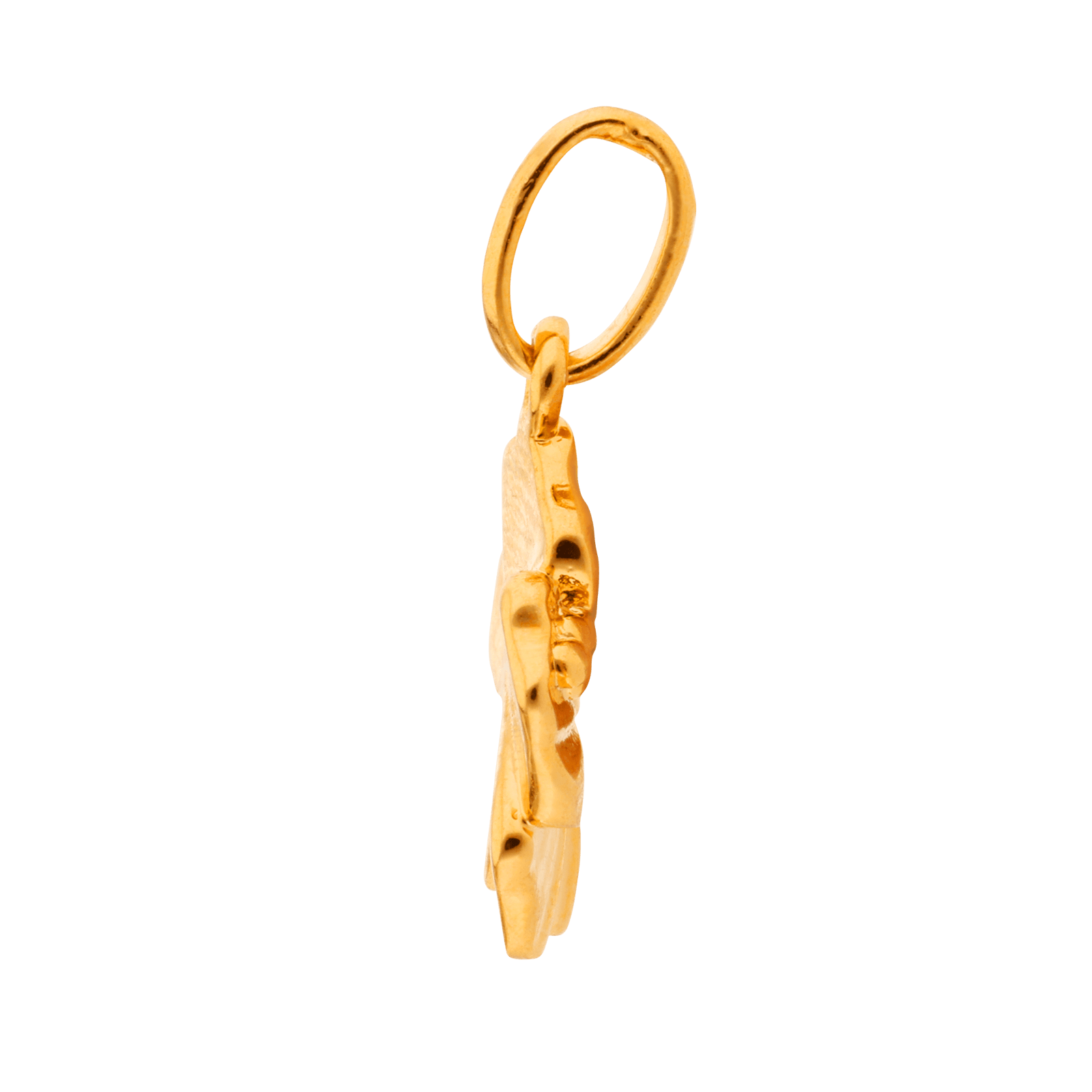 Pendentif Plaque Or hibiscus