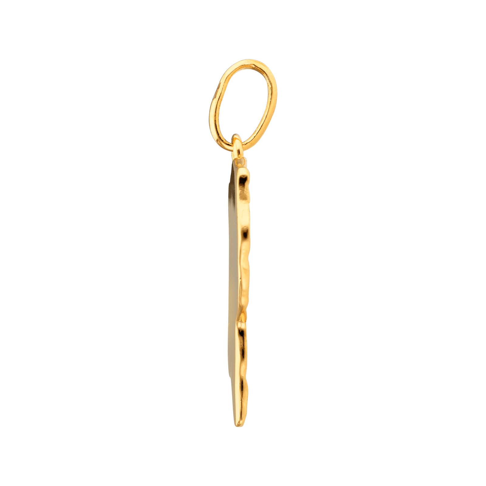 Pendentif Plaqué or Carte Guyane Martelé
