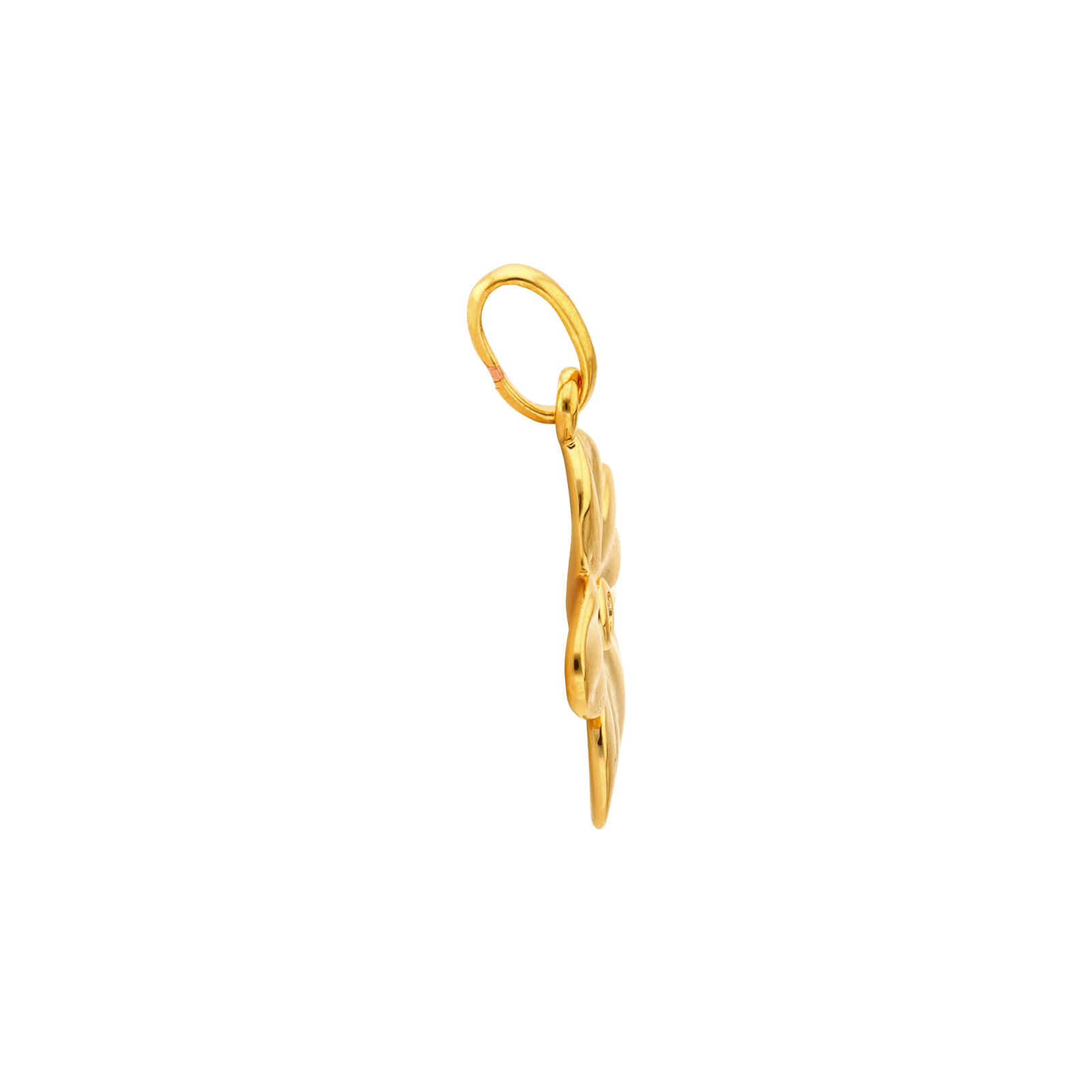Pendentif Plaque Or fleur 1 Oxyde de Zirconium