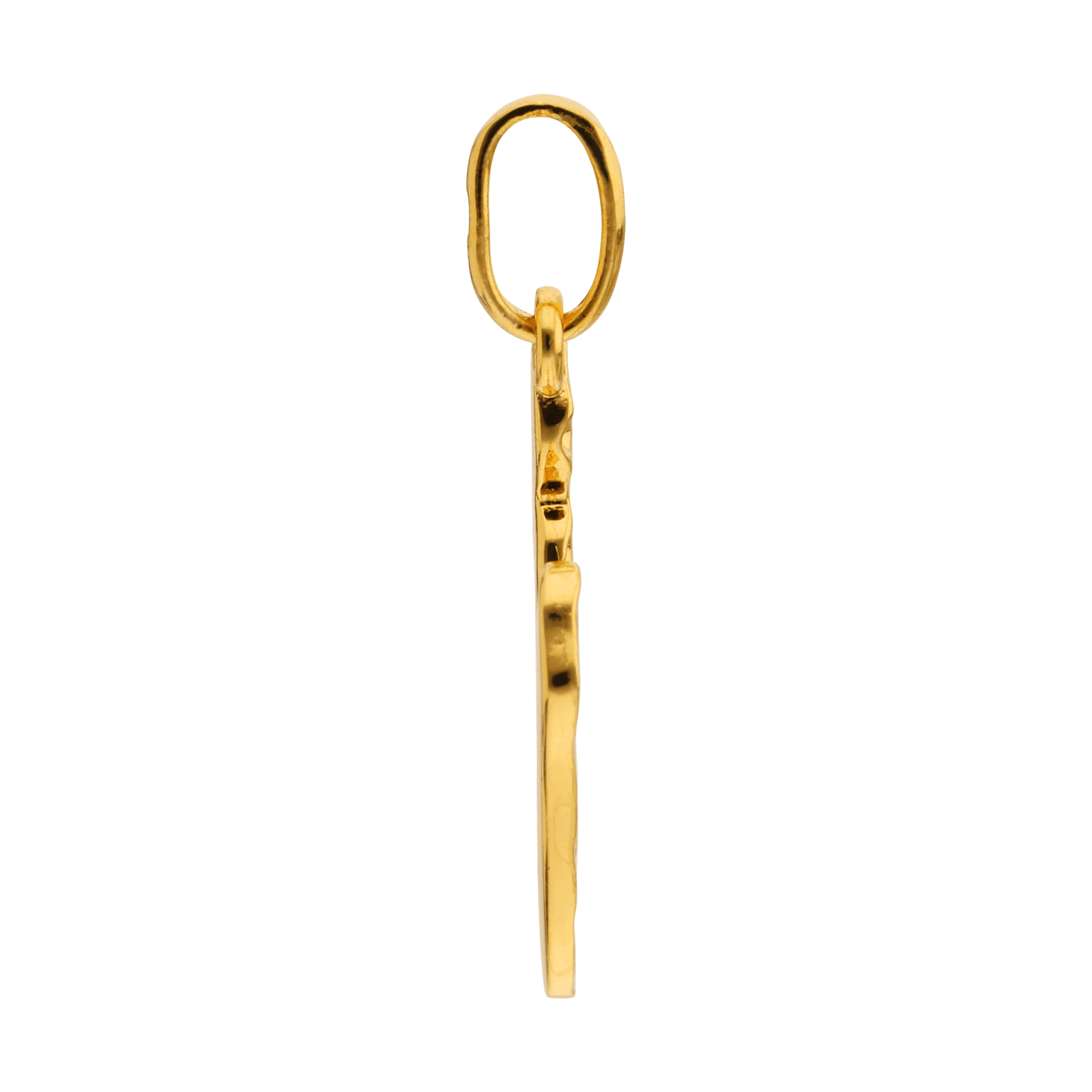 Pendentif Plaqué or Carte Guadeloupe Martelé