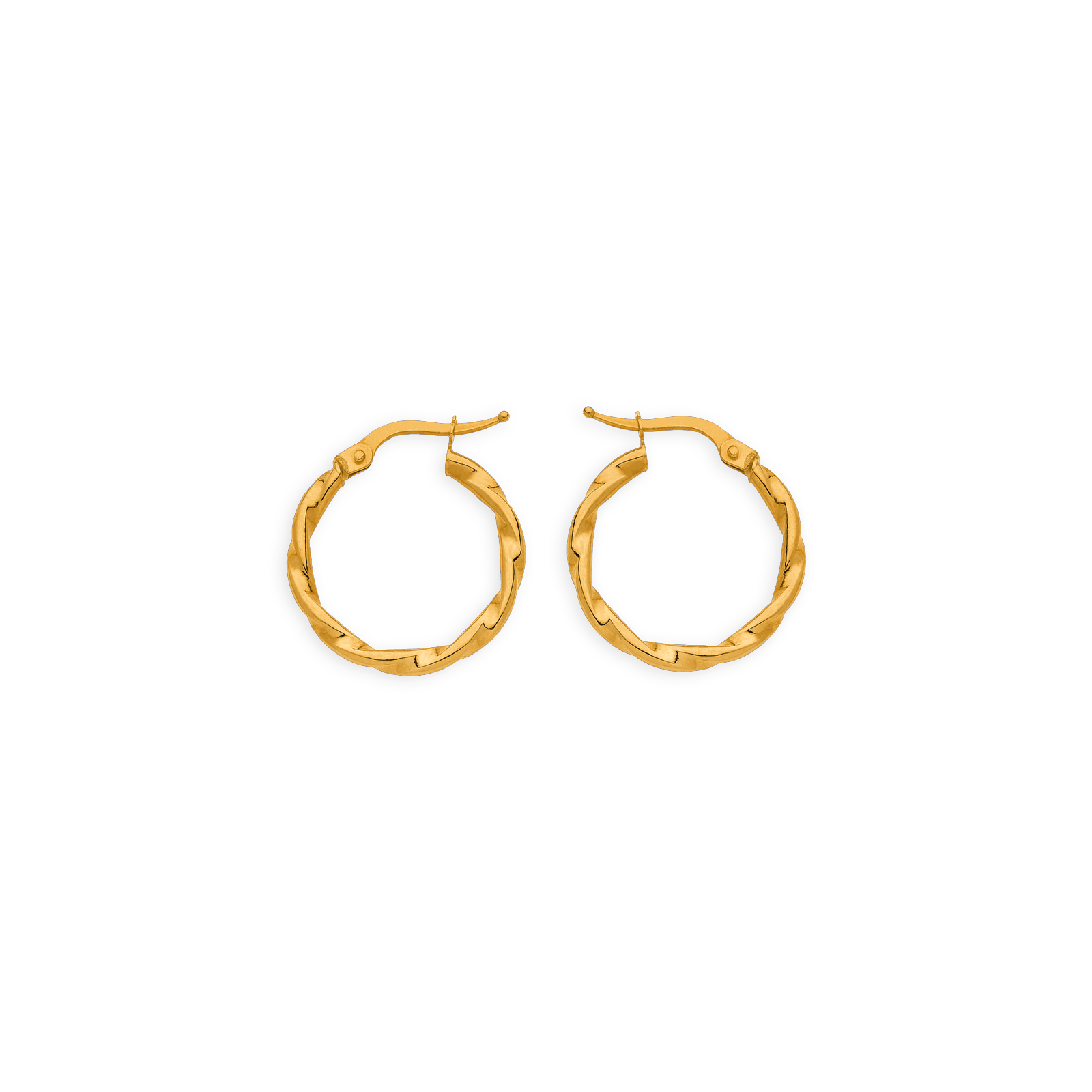 créoles or 9 carats torsadées 19mm