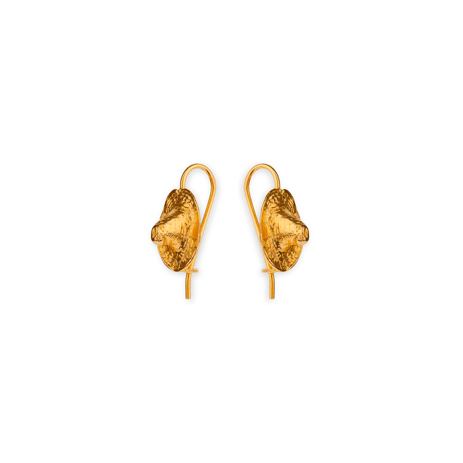 Boucles D'oreilles Plaqué Or Pendant 21mm Au Total Casque Colonial 13*16mm