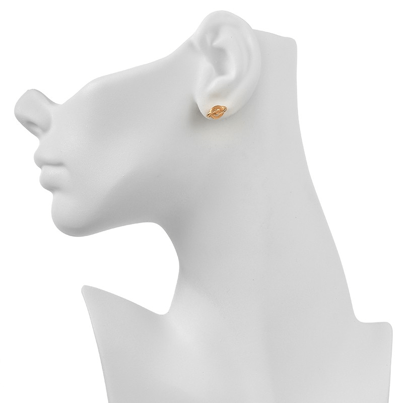 Boucles D'oreilles Plaqué Or Nœud Forçat Antillais 6*10mm