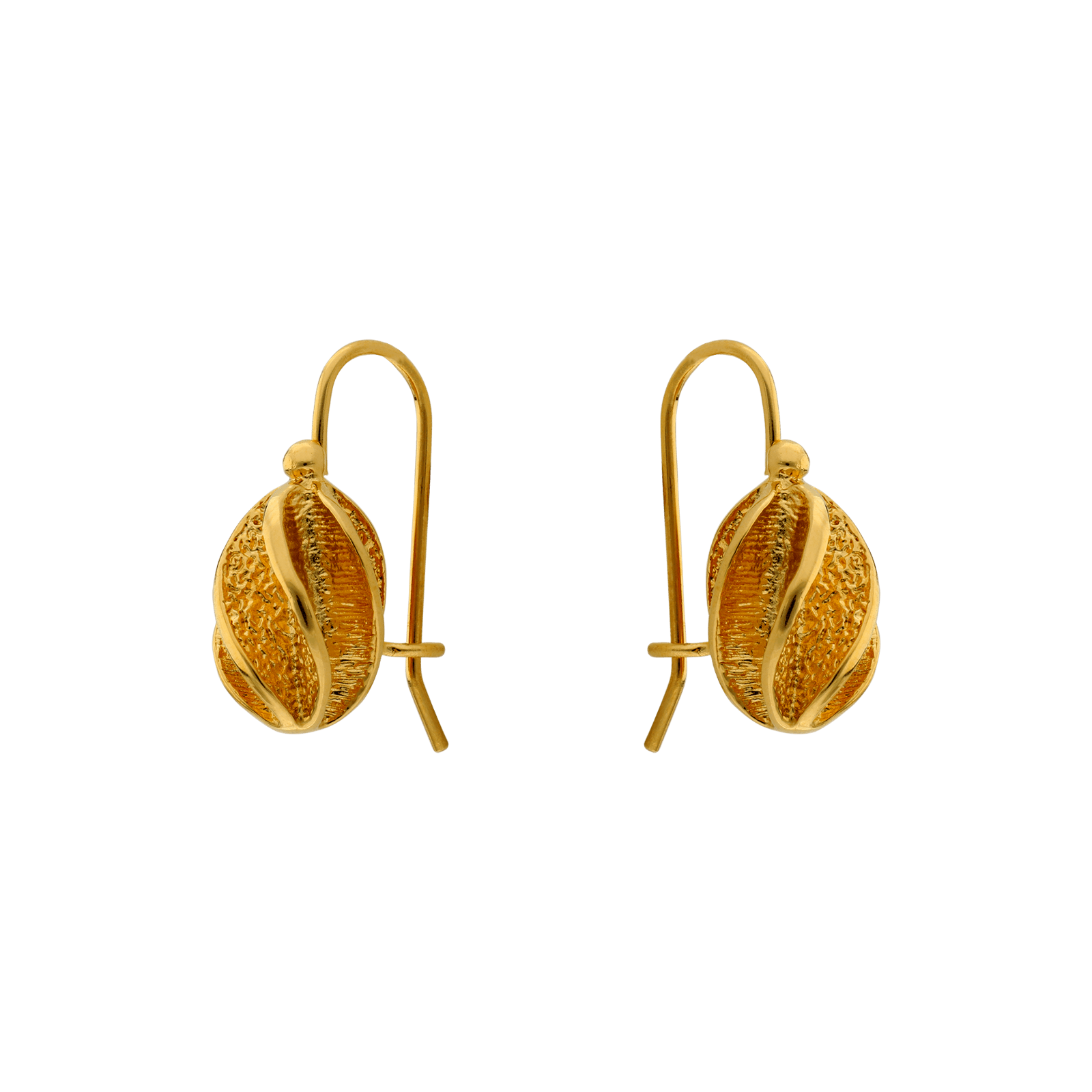 Boucles d'Oreilles carambole plaqué or