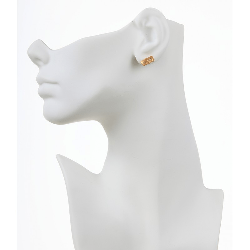 Boucles D'oreilles Plaqué Or Canne A Sucre 5*12mm