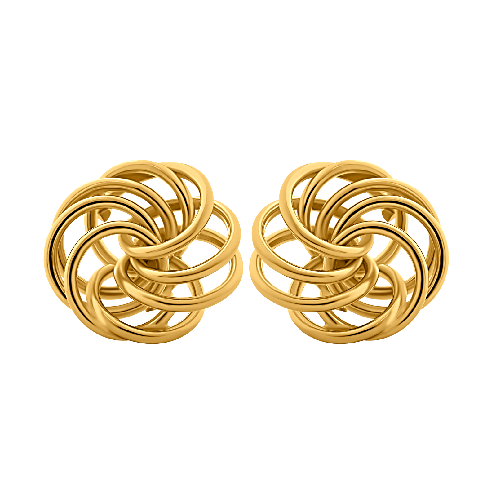 Boucles d’oreilles puces maille macaron 13,5 mm