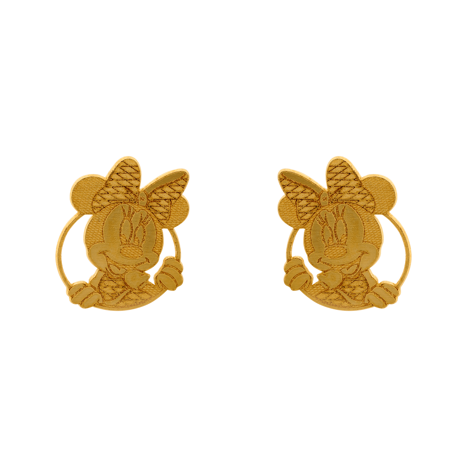 Boucles d'Oreilles Plaqué or poussette Miniature petit 1.3x1.3 cm