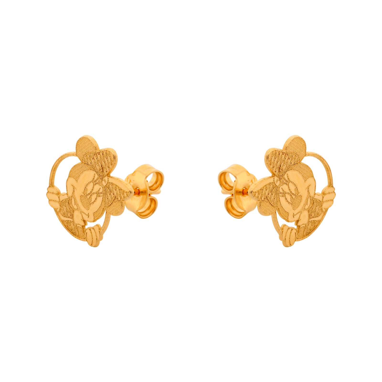 Boucles d'Oreilles Plaqué or poussette Miniature petit 1.3x1.3 cm