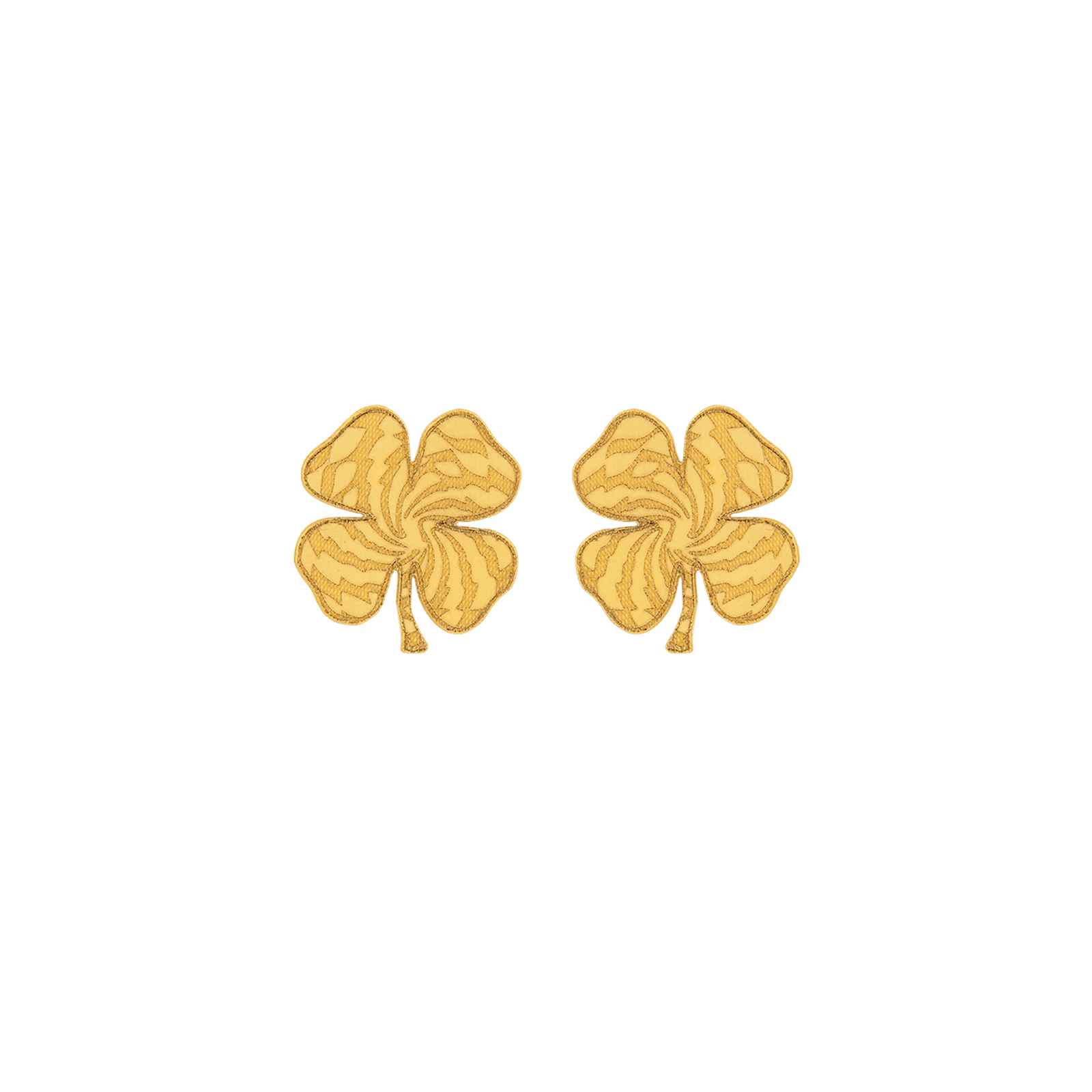 Boucles d’oreilles trèfle plaqué or