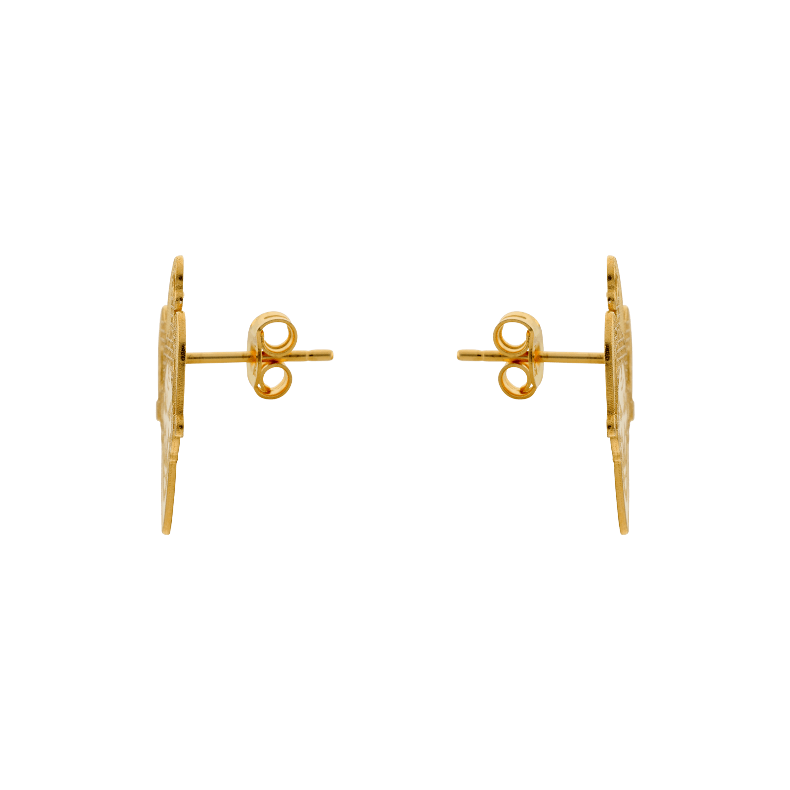 Boucles d'Oreilles Plaqué or poussette Jocker Moyen 1,5 x 2