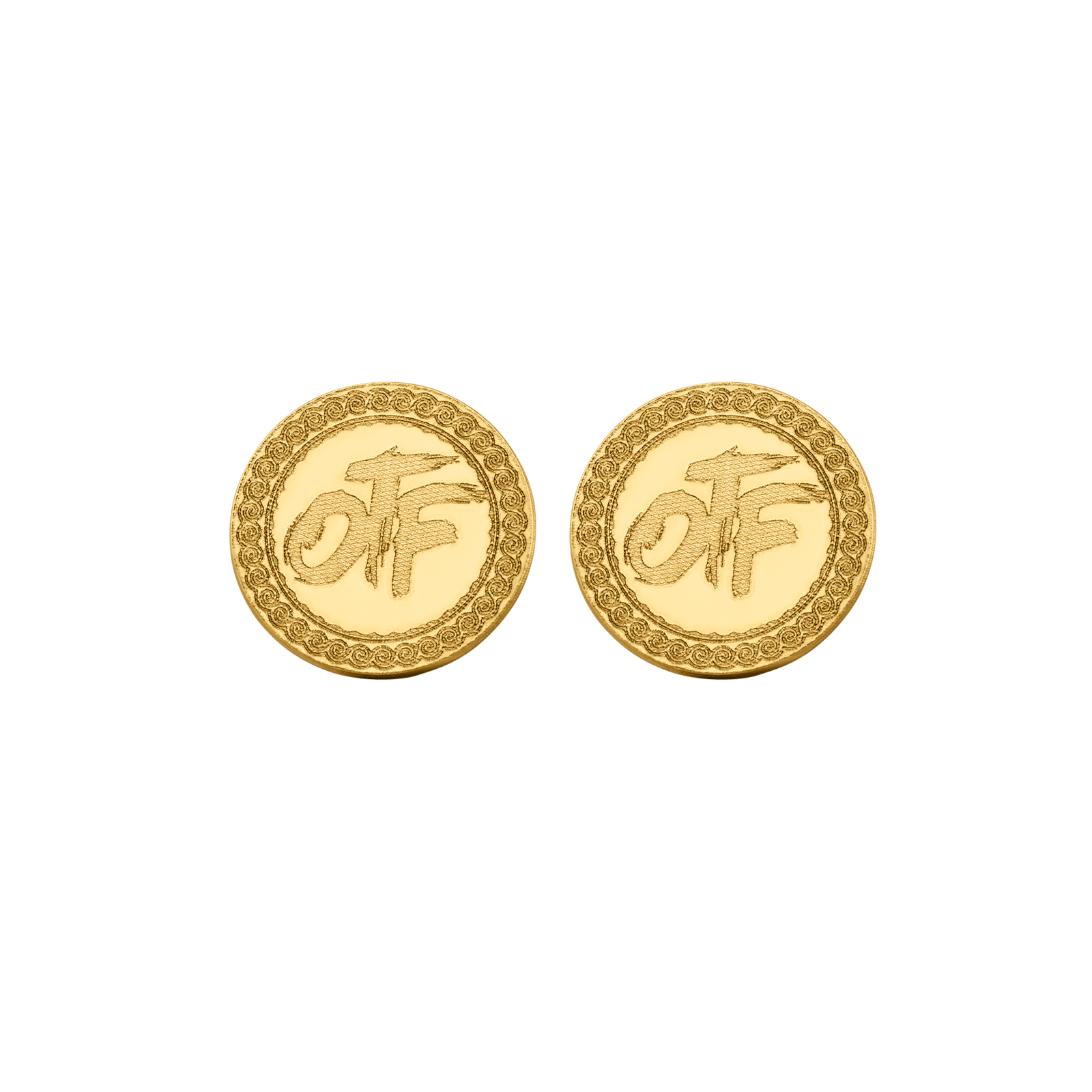 Boucles d'Oreilles Plaqué or poussette or tout fait 15mm