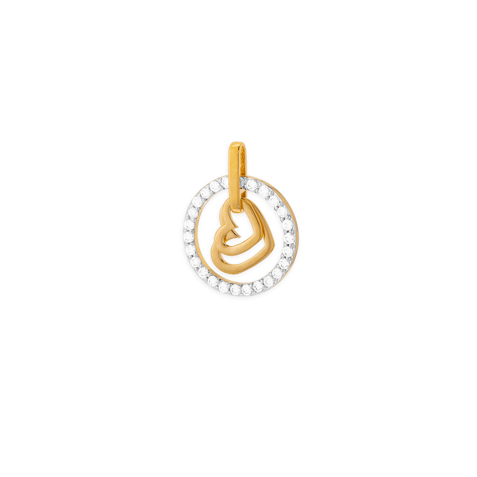 pendentif plaque or coeur