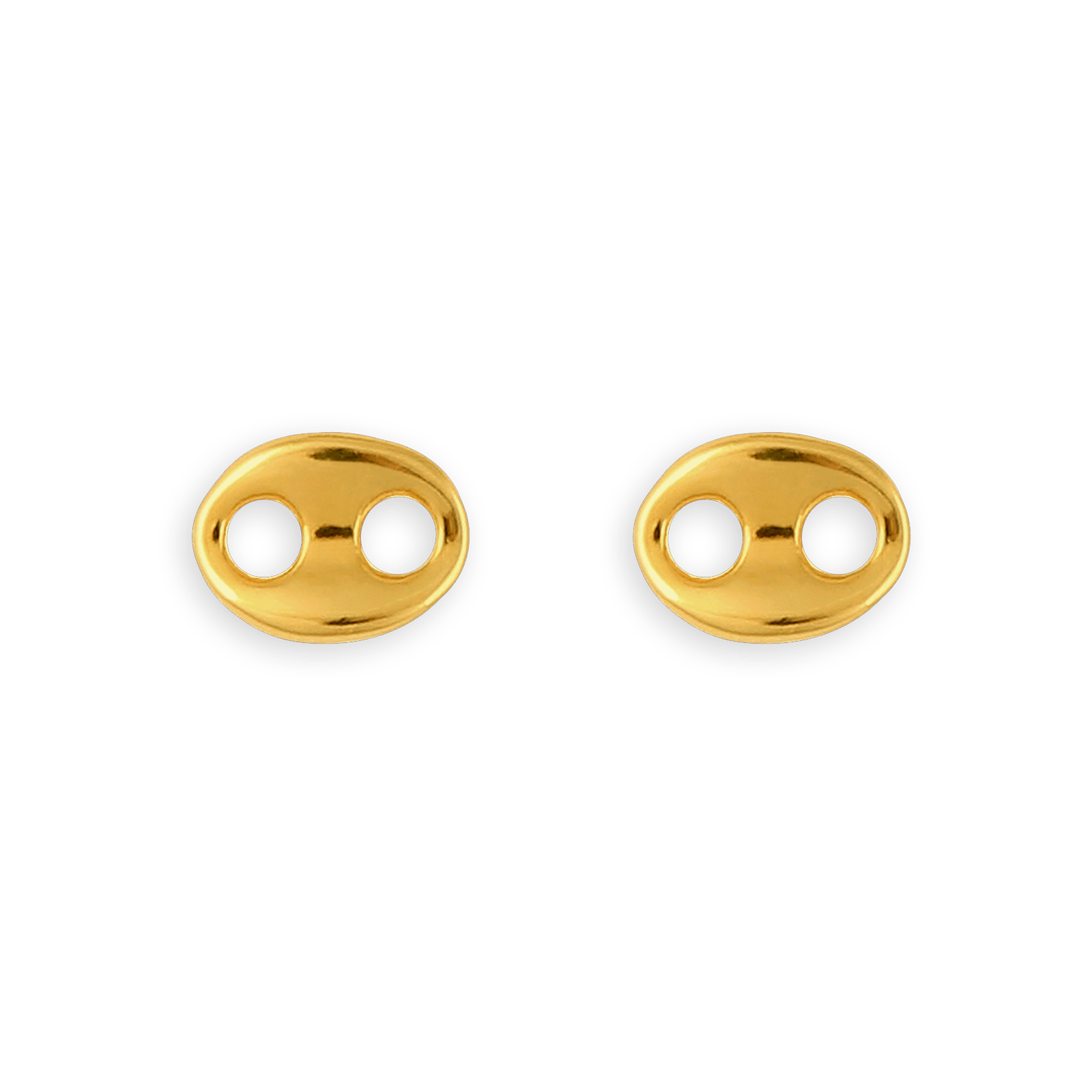 Boucles d'oreilles puces Grain de café Plaqué Or