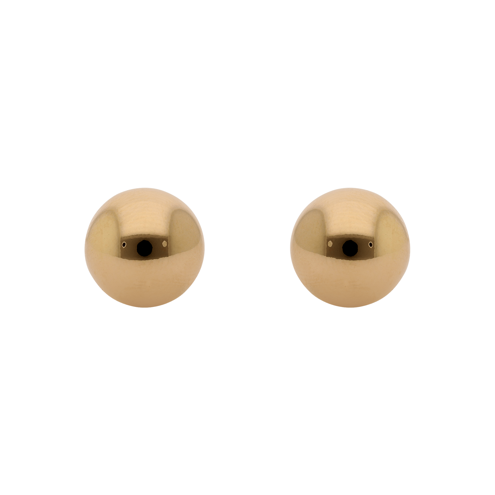 Boucles d'Oreilles boule 12mm plaqué or