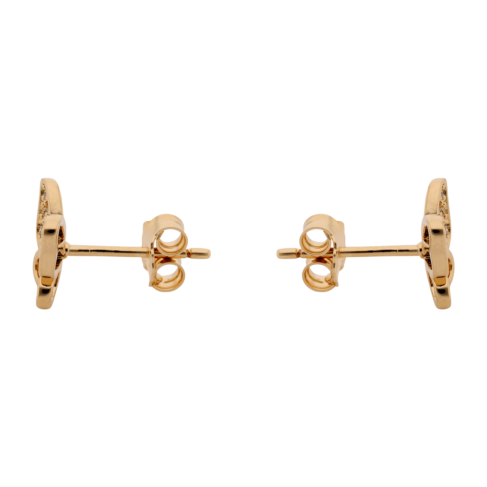 Boucles d'Oreilles Plaqué or Papillon Oxydes blancs