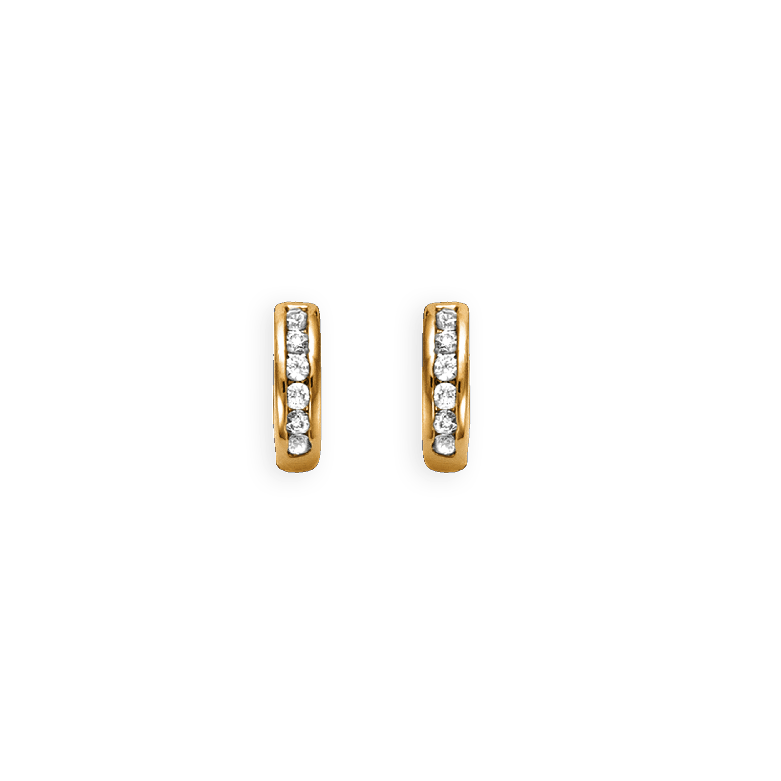 créoles plaqué or 12mm zirconium