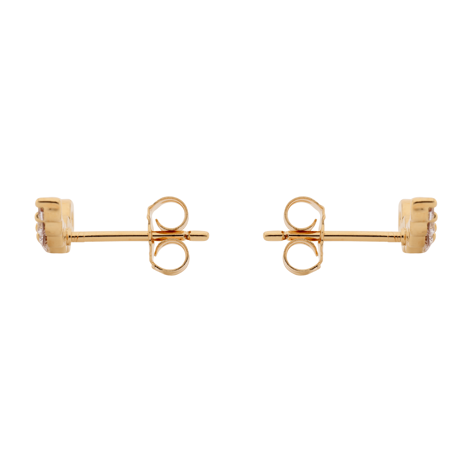 Boucles d'Oreilles Plaqué or lobe Oxydes blancs