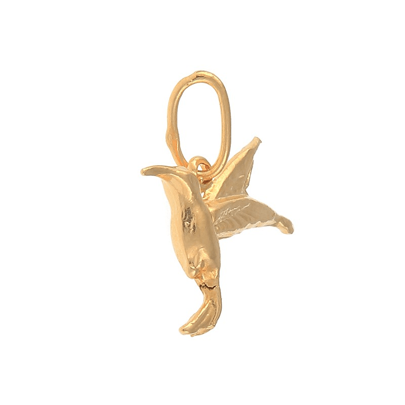 Pendentif Plaqué Or Colibri 15*20mm Avec Bélière