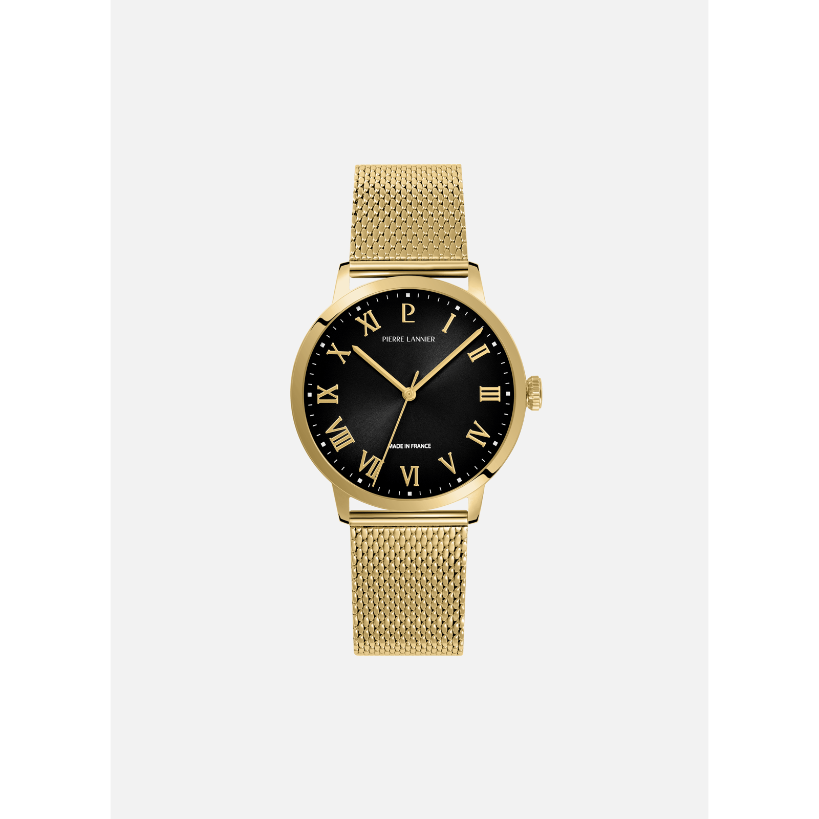 Montre Quartz Homme INTERVAL Doré Cadran Noir Bracelet Acier milanais Doré 20 MM\itap3\nestcell\nonesttables  \itap3\nestcell\nonesttables  \itap3\nestcell\nonesttables  \itap3\nestcell\nonesttables  \i\itap3\*\nesttableprops