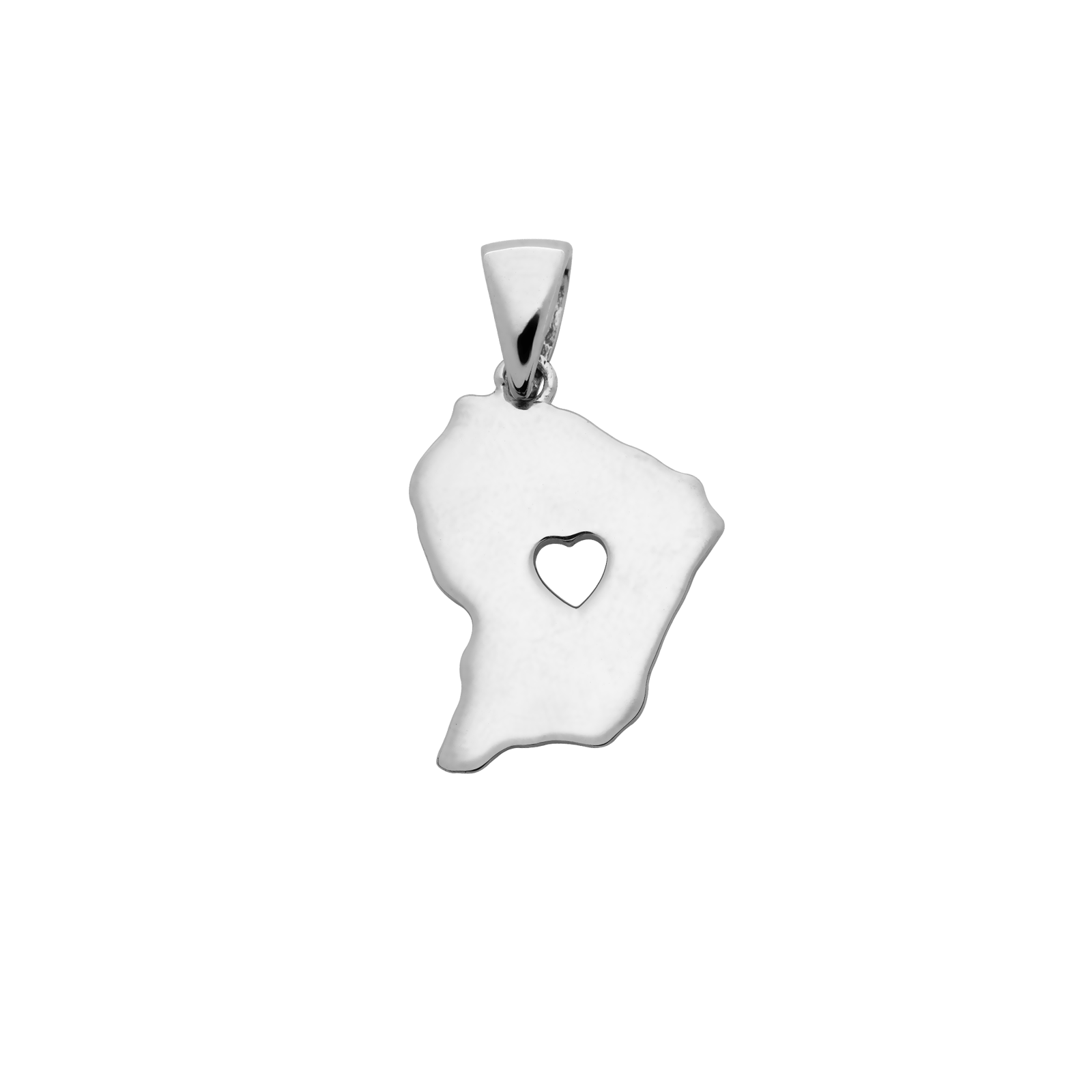 Pendentif Argent Guyane coeur ajouré