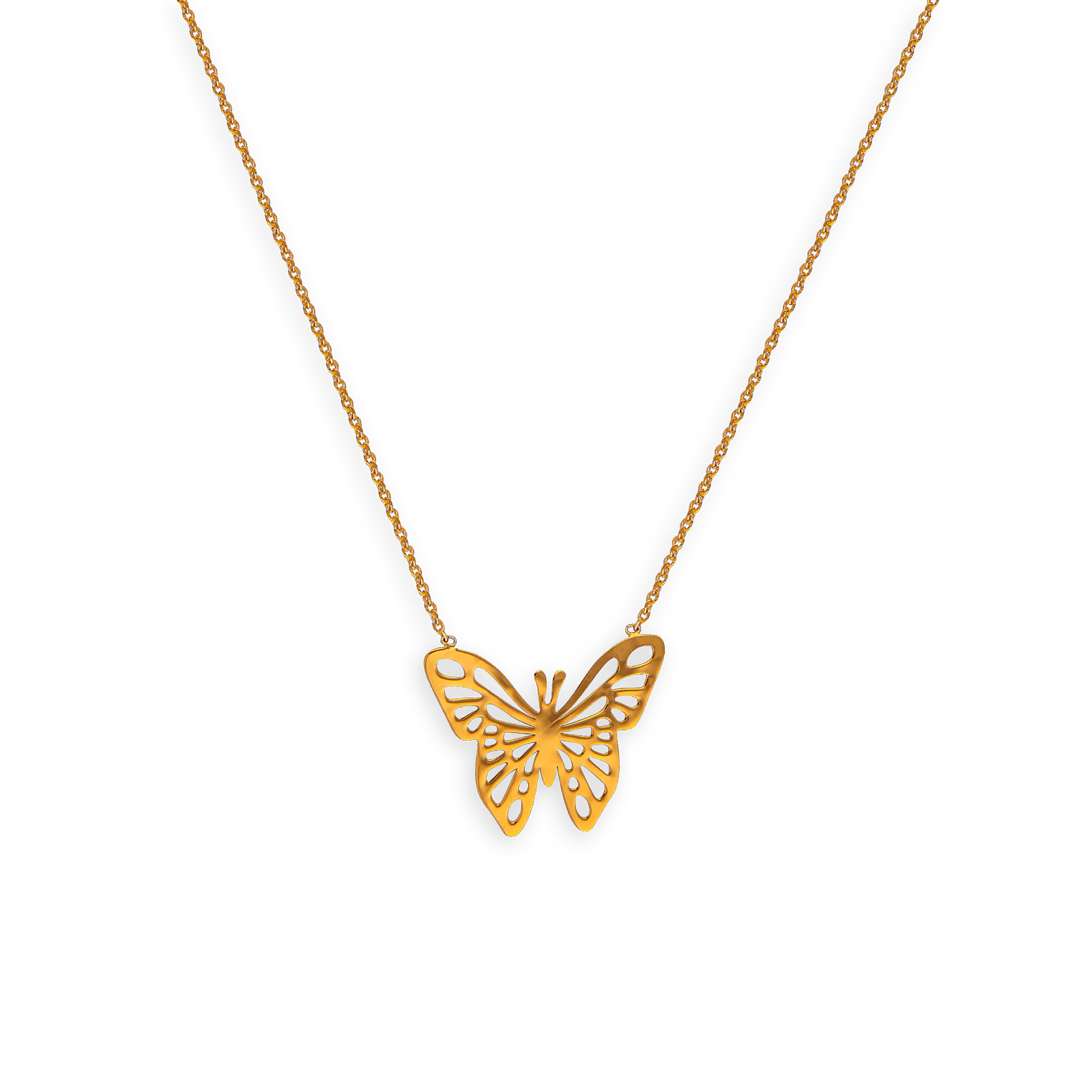 Collier plaqué or papillon