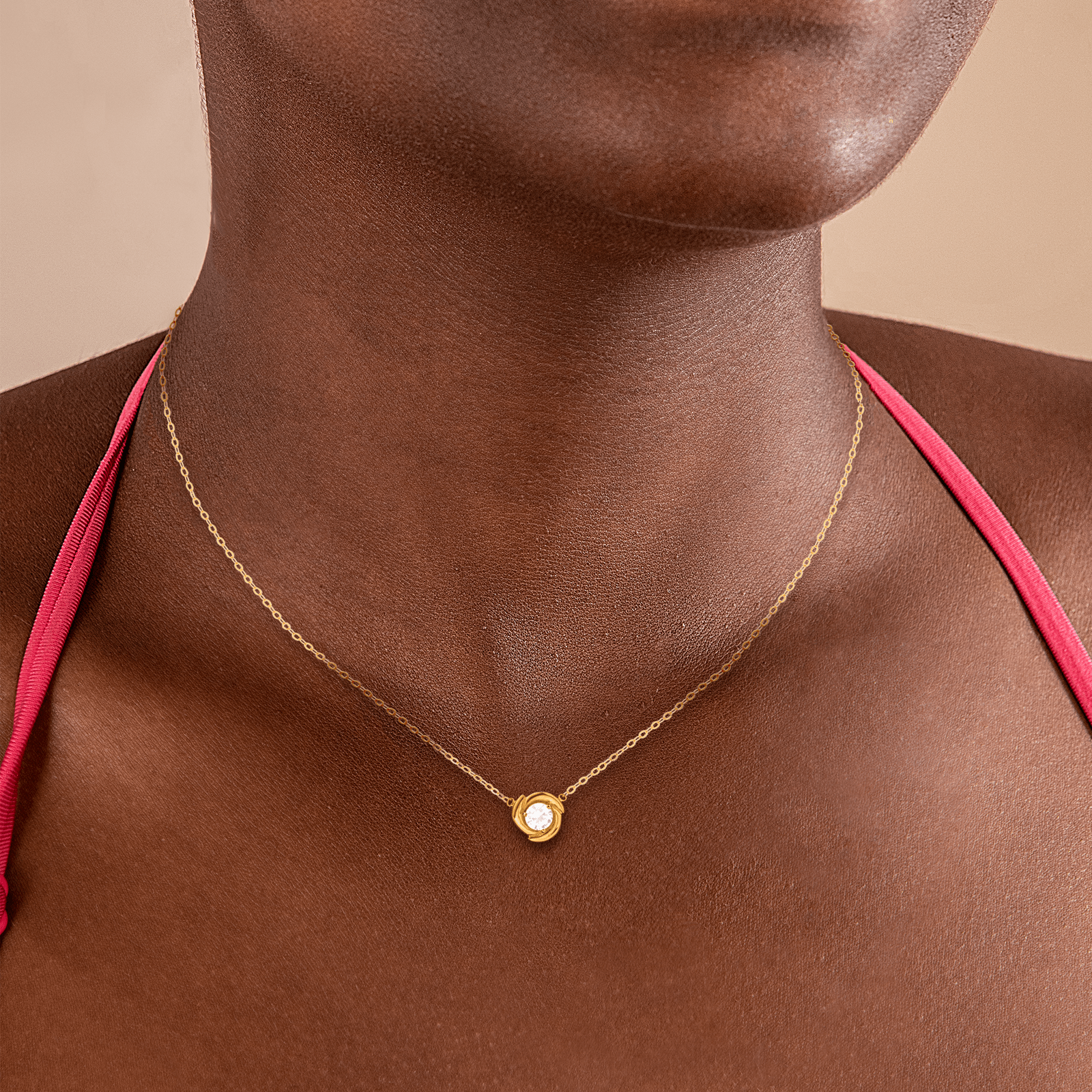 Collier plaqué or Zirconium