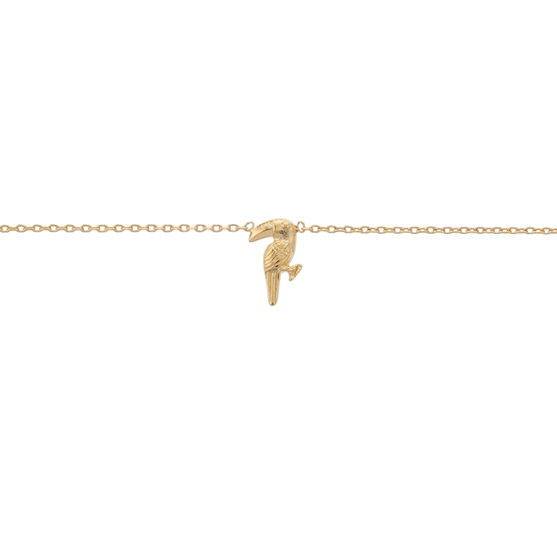 Collier Plaqué or toucan