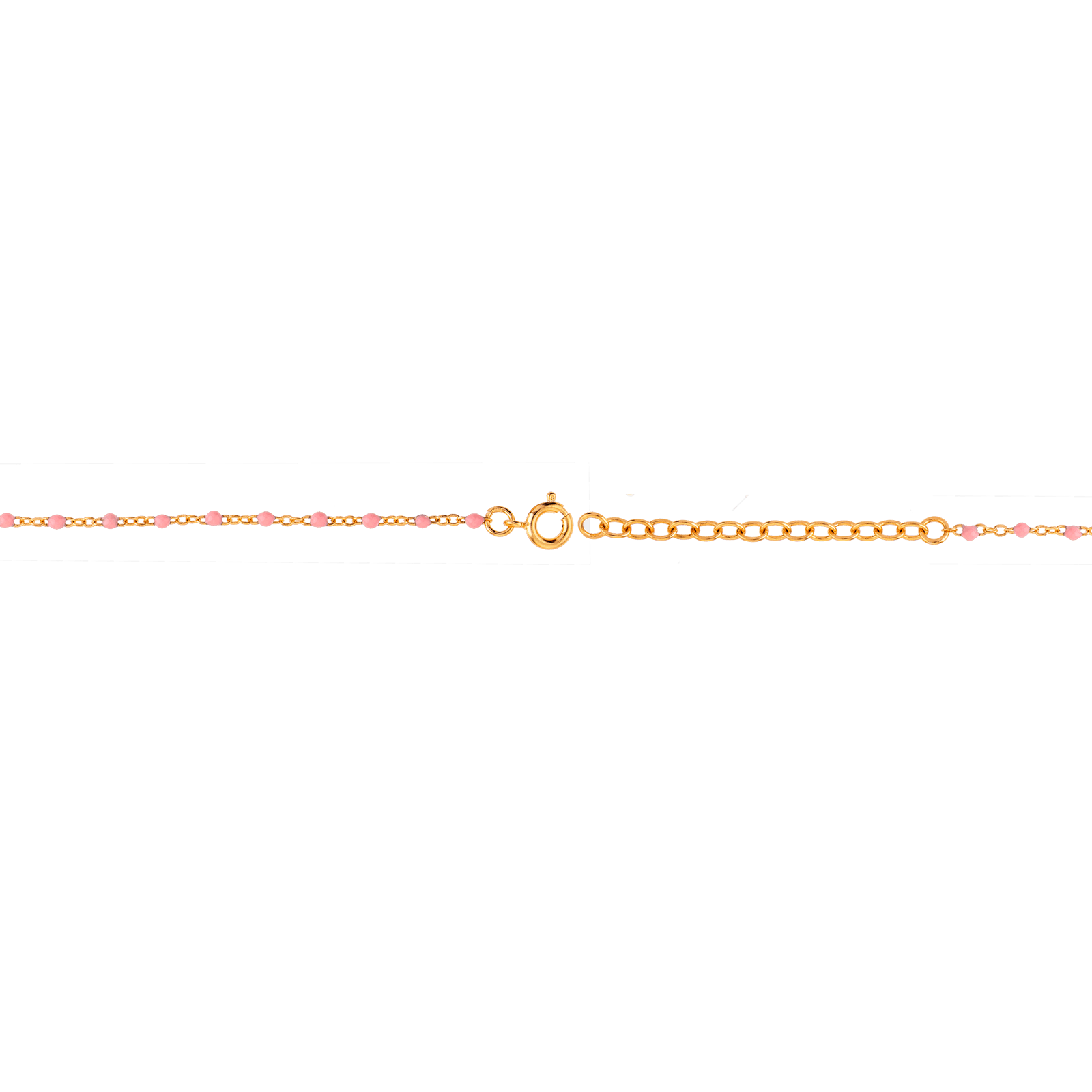 Collier Plaqué Or Talisman Love Email Et Bille Résine Rose