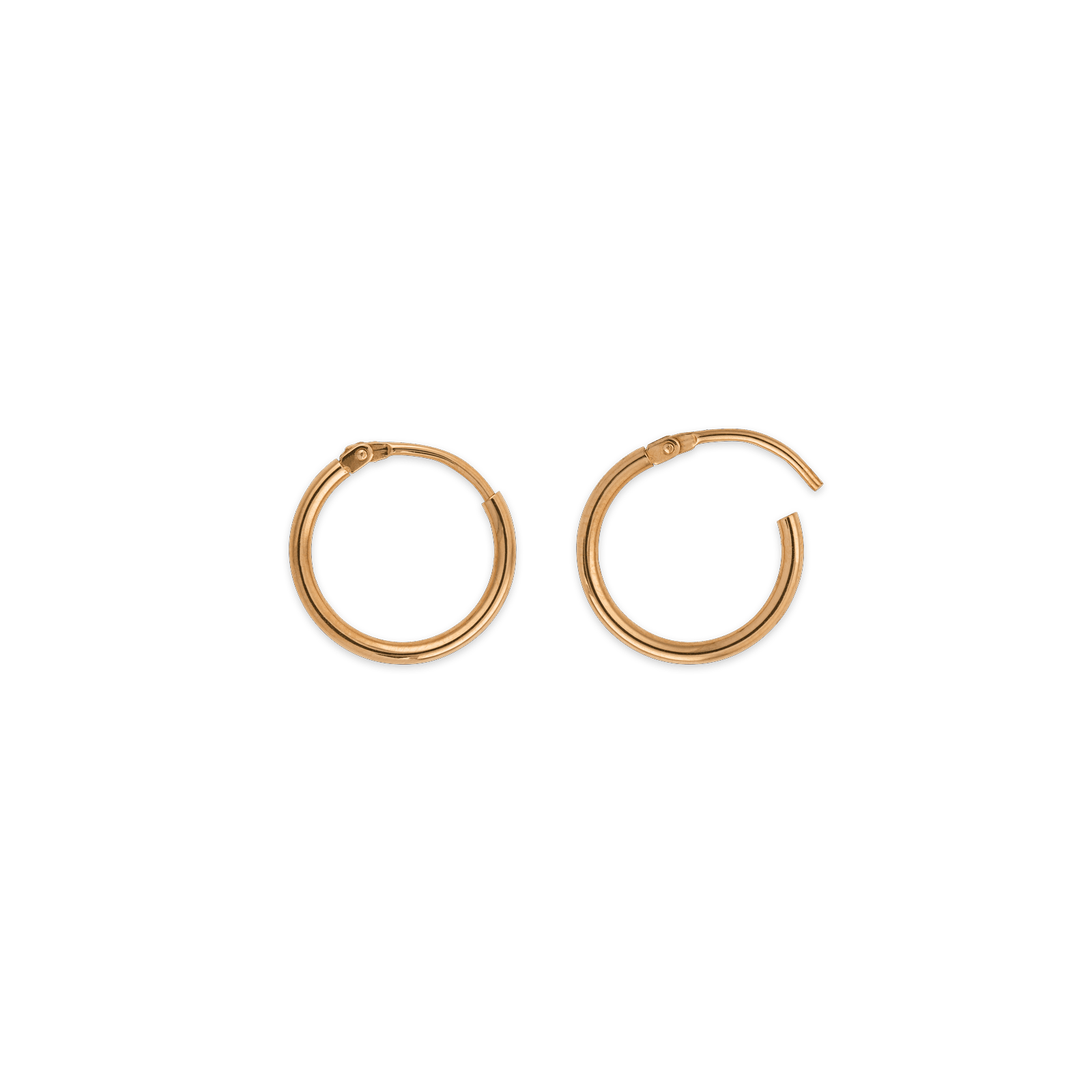 créoles or 18 carats lisses 14mm