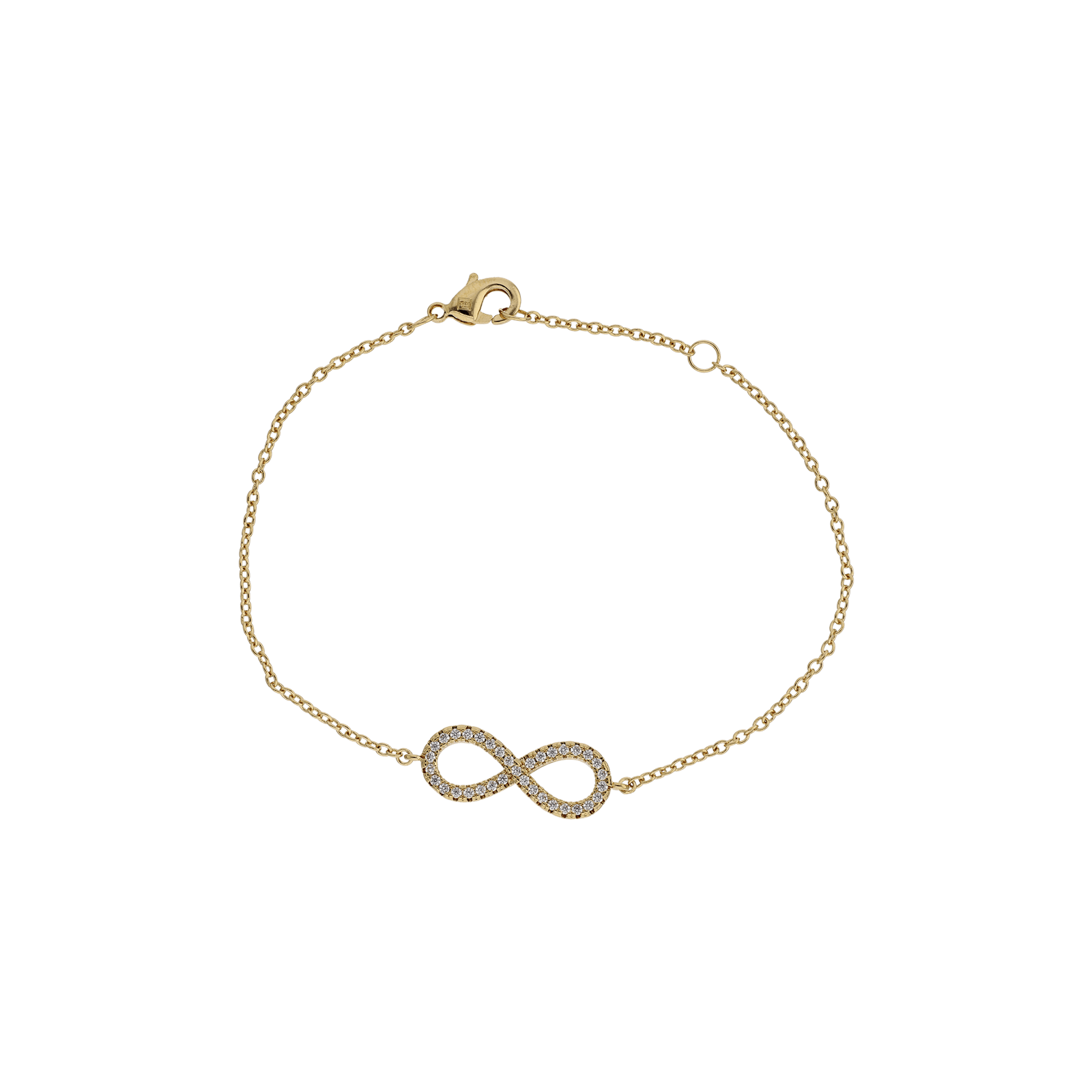 Bracelet Plaqué or Infini Oxydes blancs