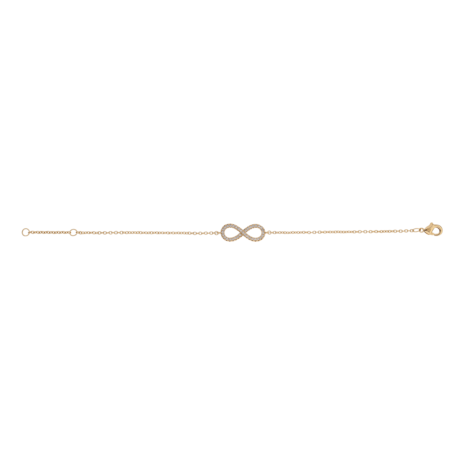 Bracelet Plaqué or Infini Oxydes blancs