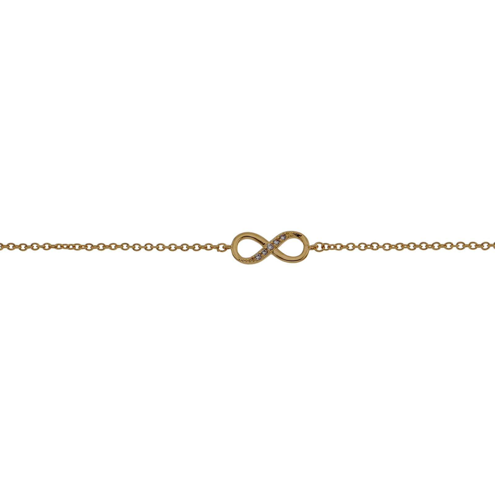 Bracelet Plaqué or Infini Oxydes blancs