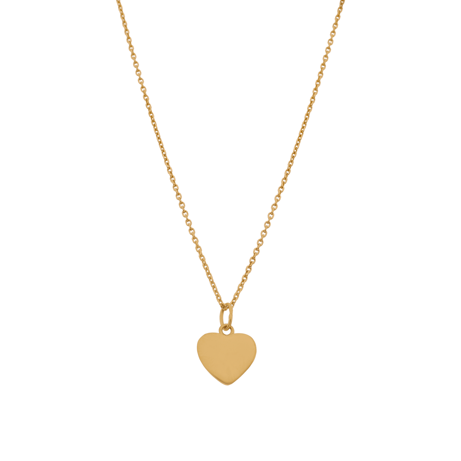 collier callas acier doré médaille coeur 40 plus 5 mm