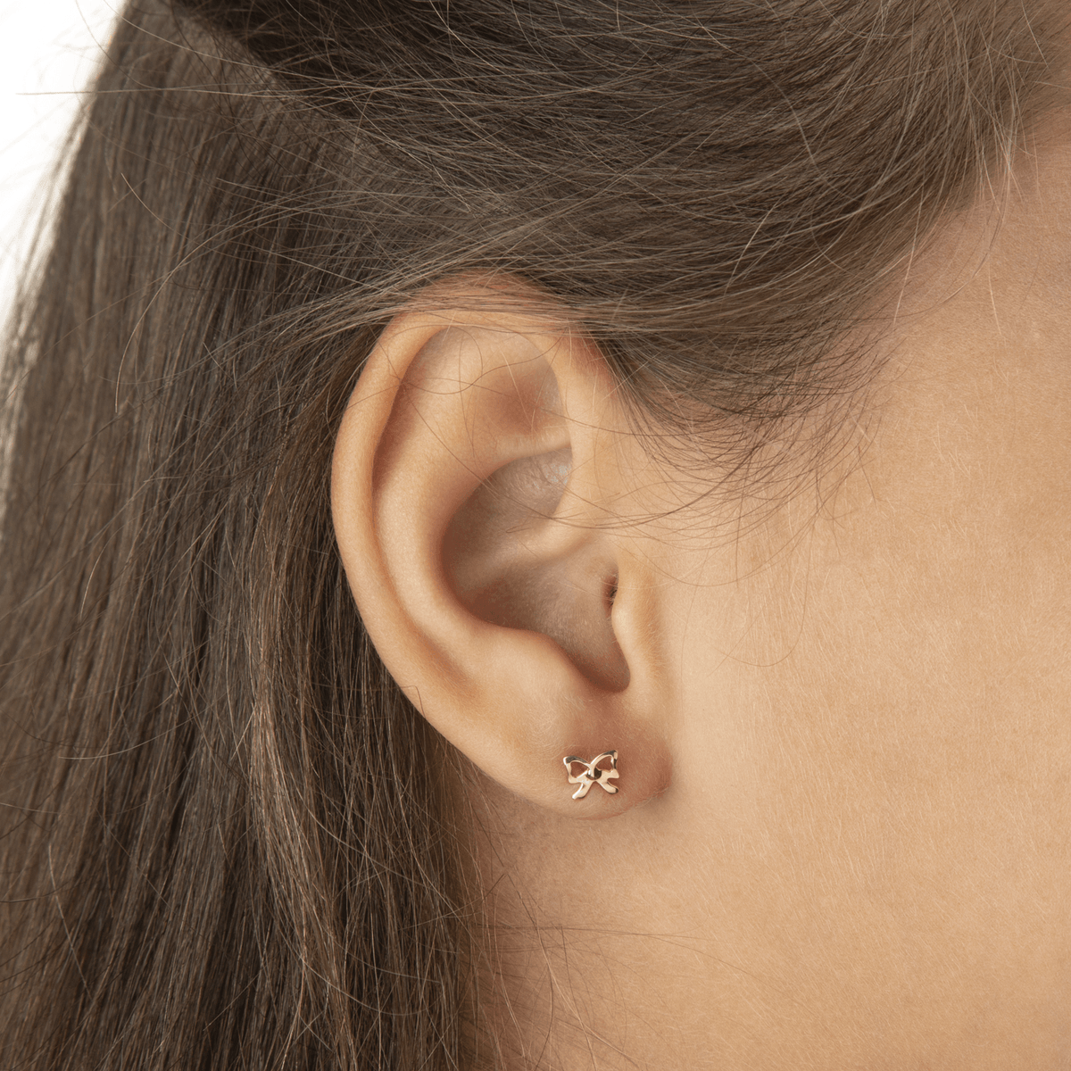 Boucles D'oreilles Or 750 Nœud Ruban 5.7*5.3mm