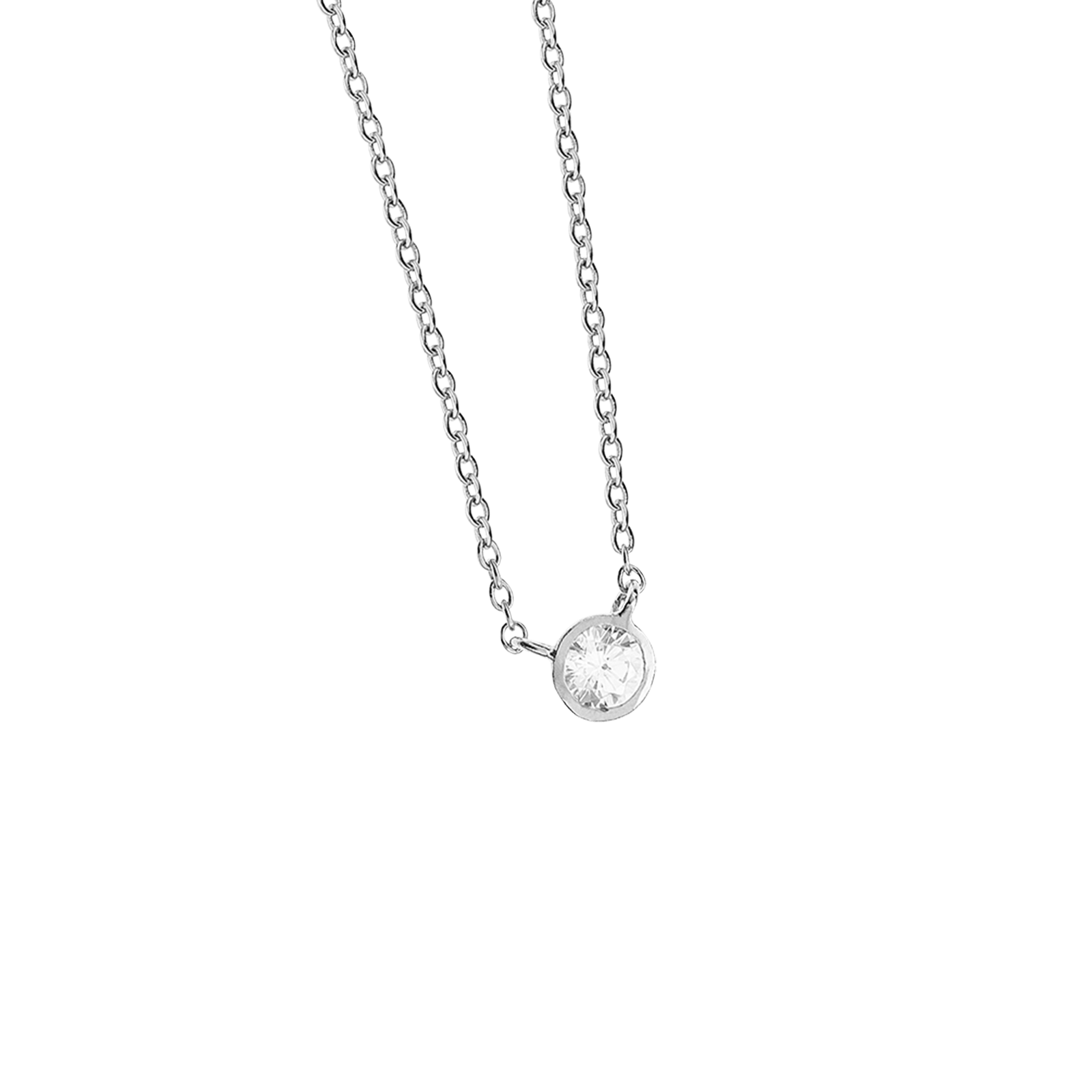 Collier Argent 925 Sertis clos Zirconia Cubique 3 millimètres 42 centimètres