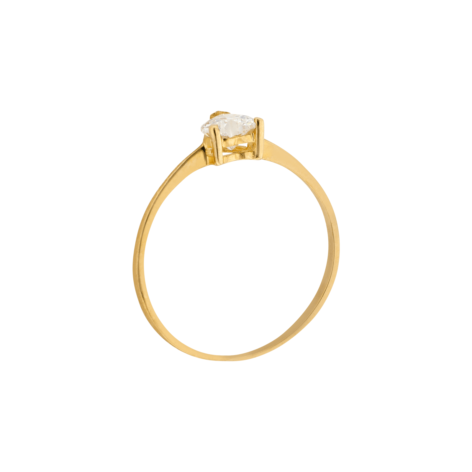 solitaire coeur Oxyde de Zirconium
