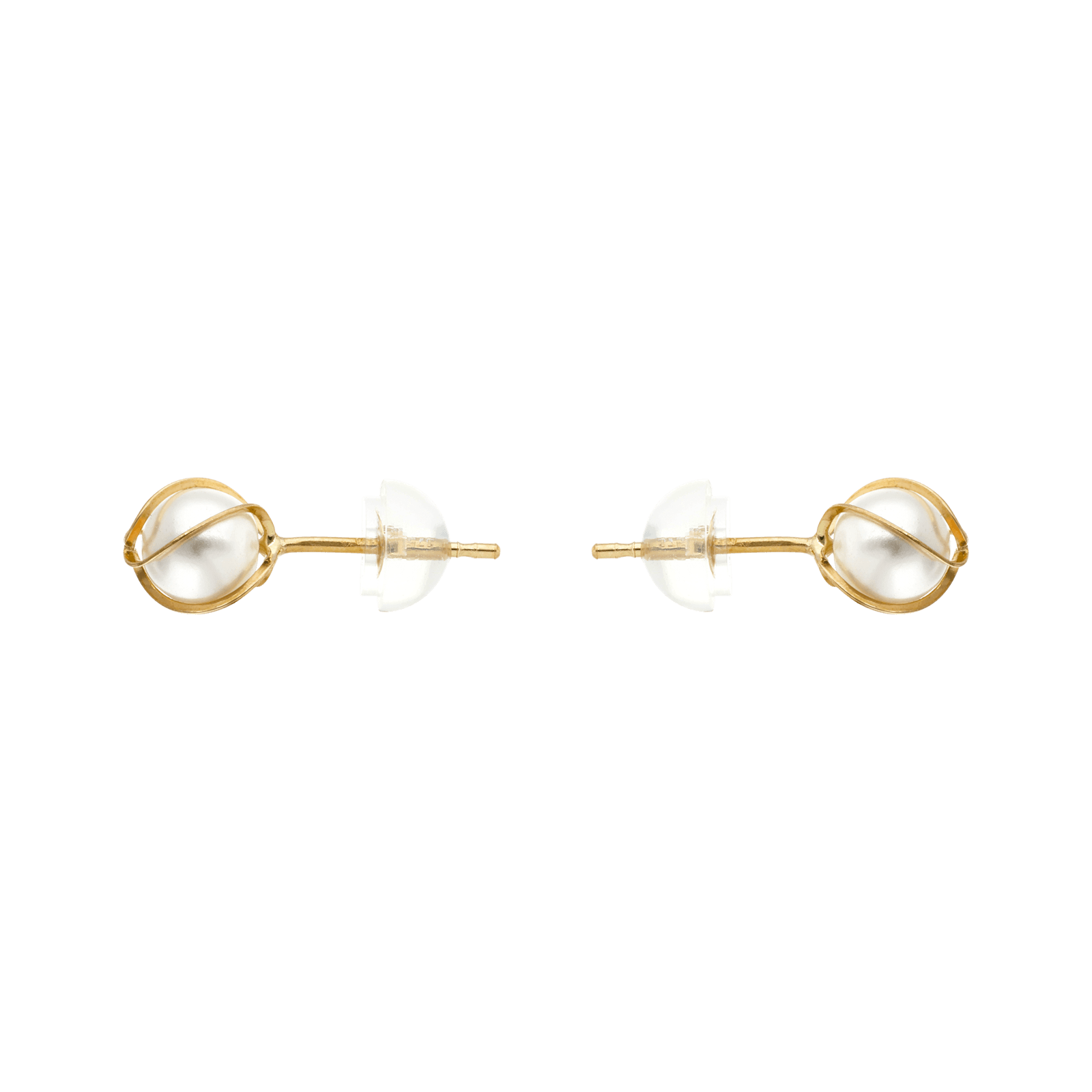 Boucles d'Oreilles Perle cage 5 millimètres