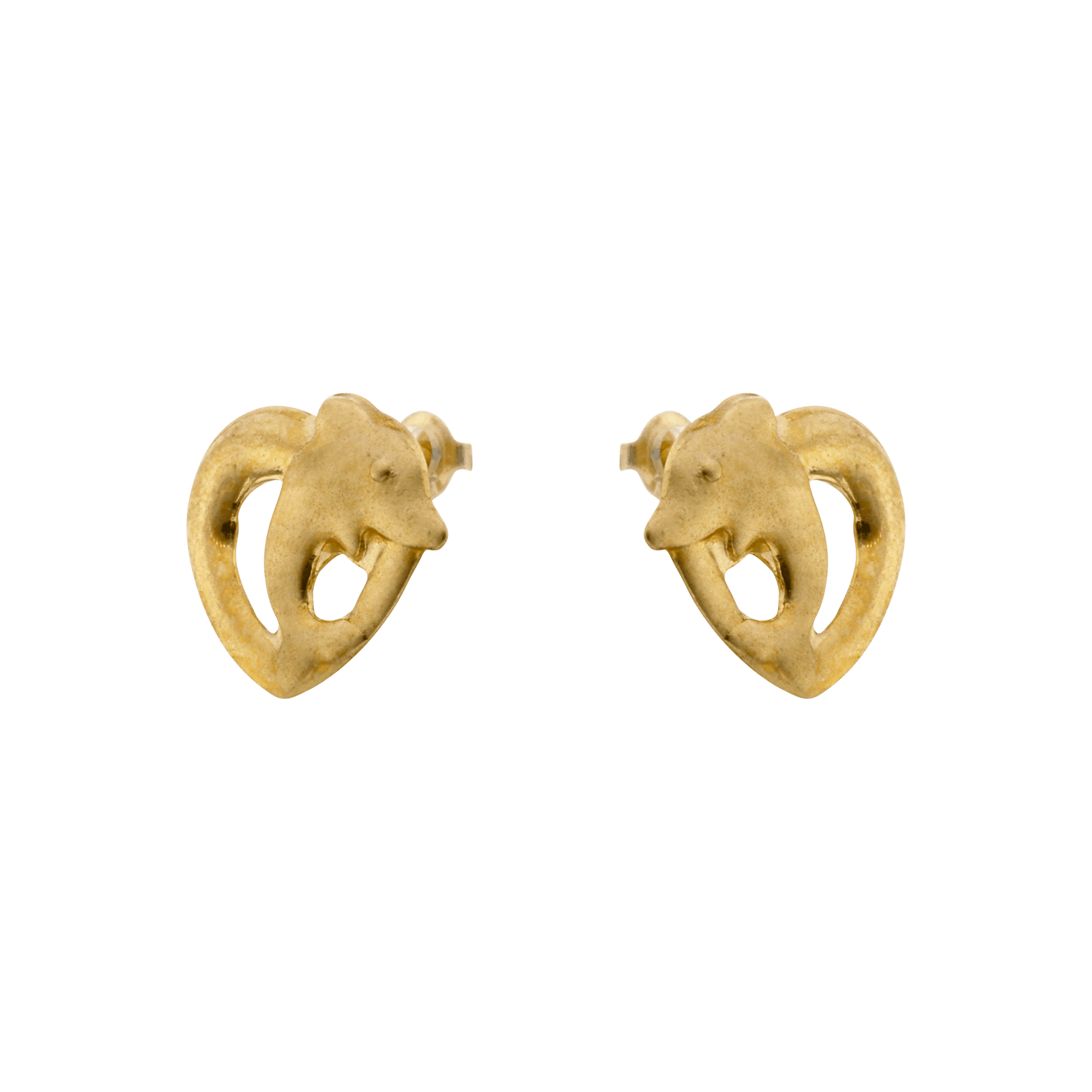 Boucles d'Oreilles dauphin Lisse et Satinée