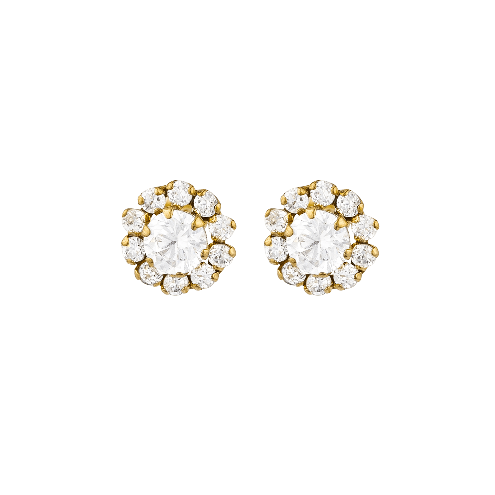 Boucles d'Oreilles fleur Oxyde de Zirconium