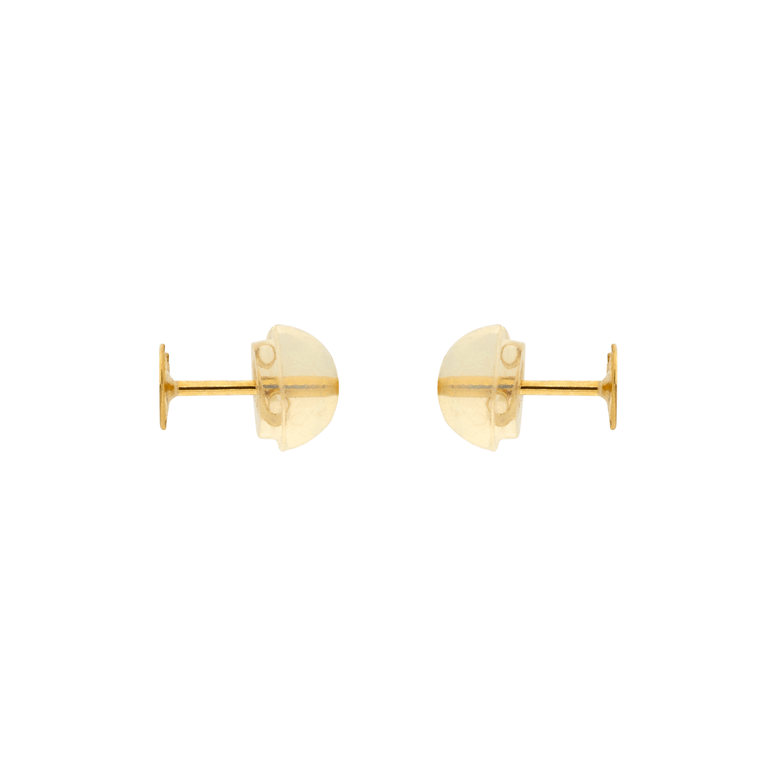 boucles d'oreilles or coeur laqué rose